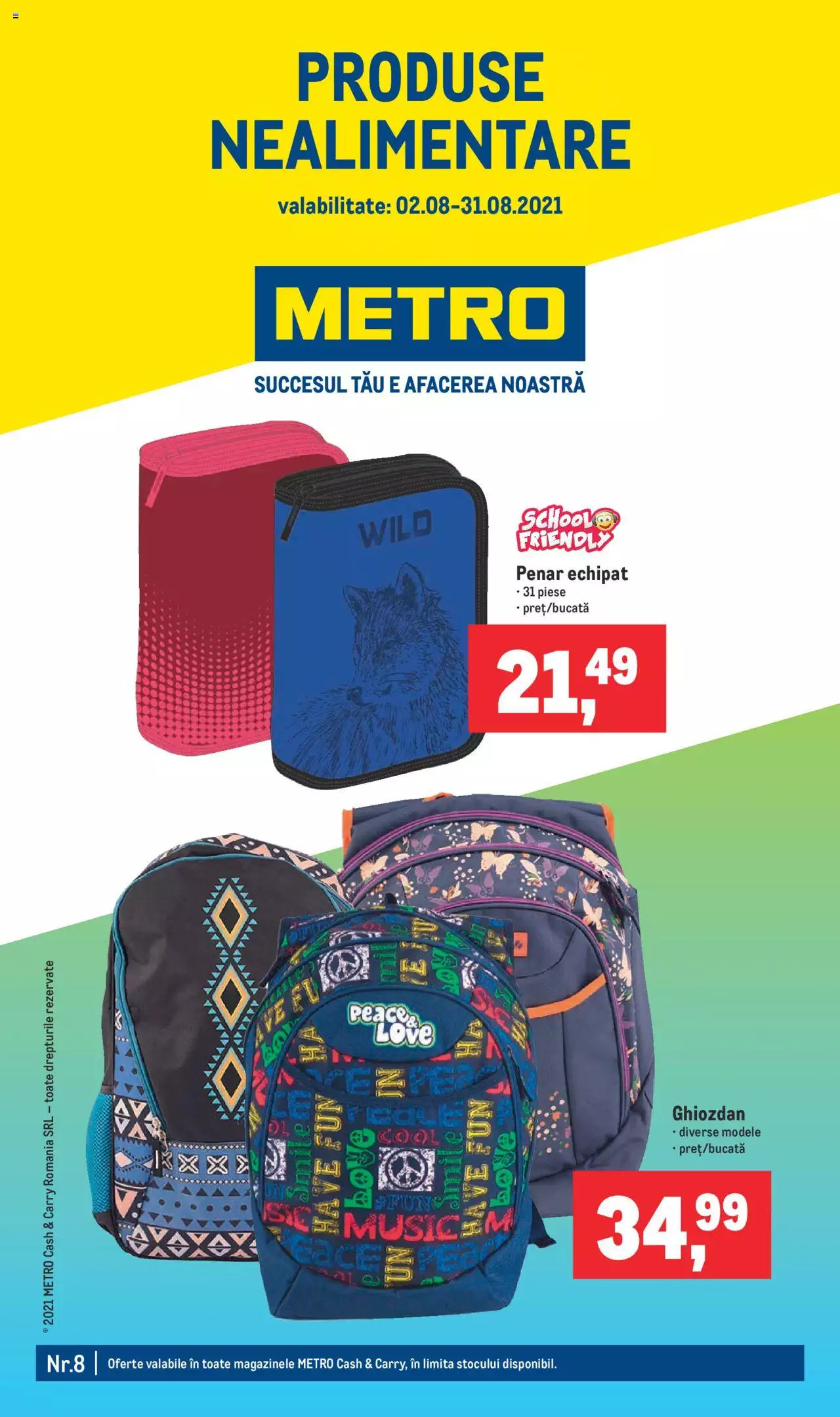 Catalog METRO 2 August - 1 Septembrie 2021 | Pagina 1