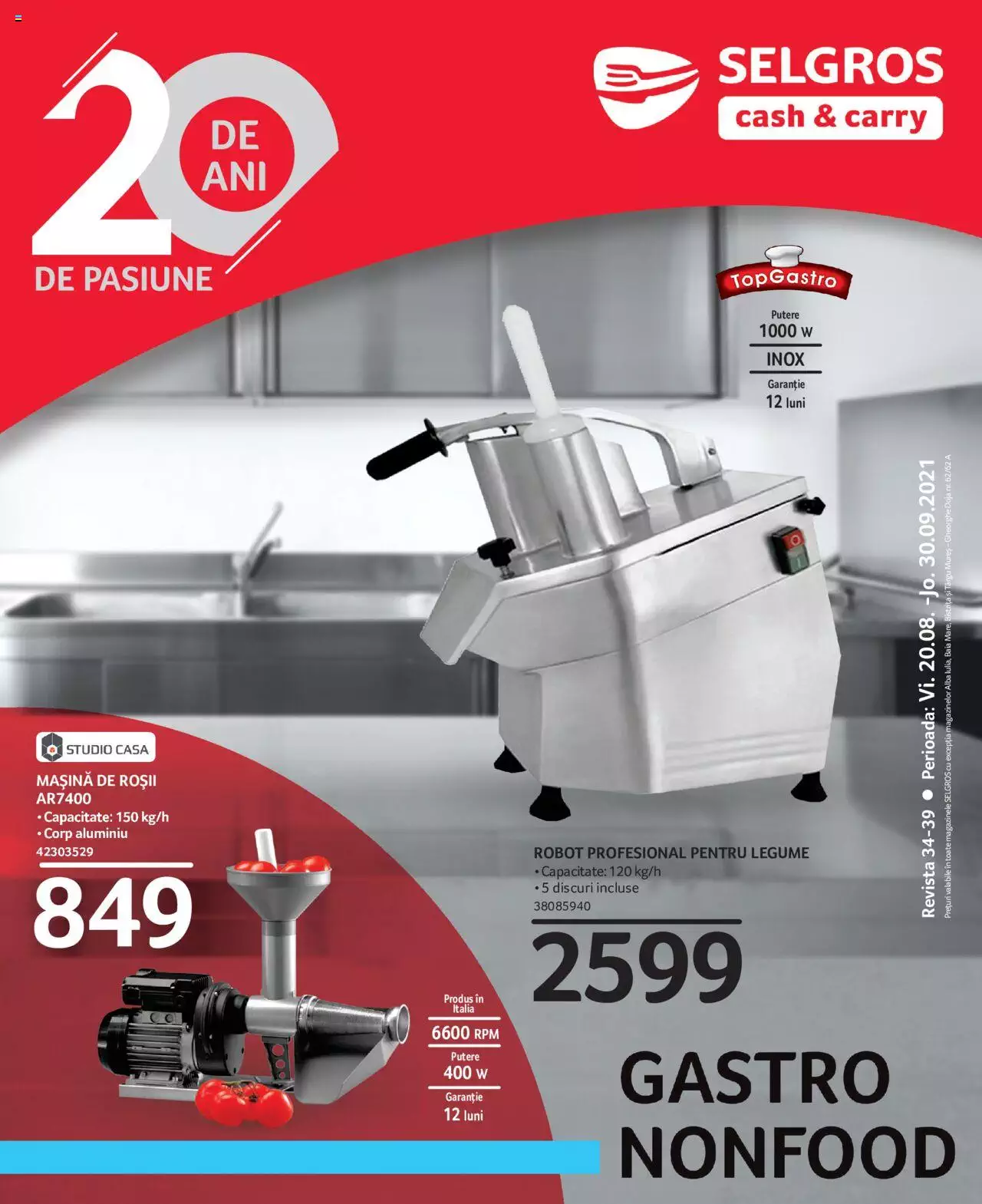 Catalog Selgros 20 August - 30 Septembrie 2021 | Pagina 1