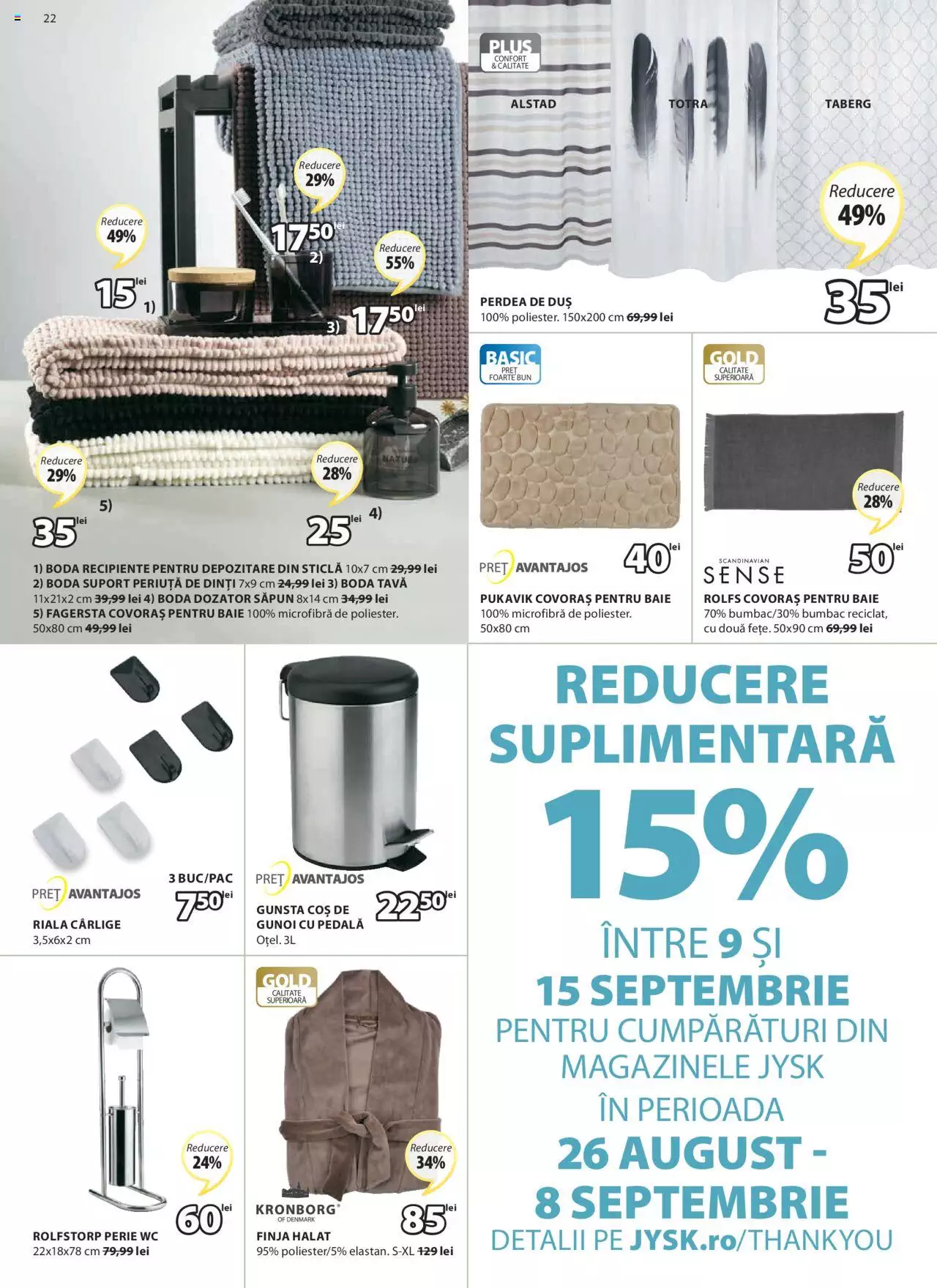 Catalog JYSK 26 August - 22 Septembrie 2021 | Pagina 22