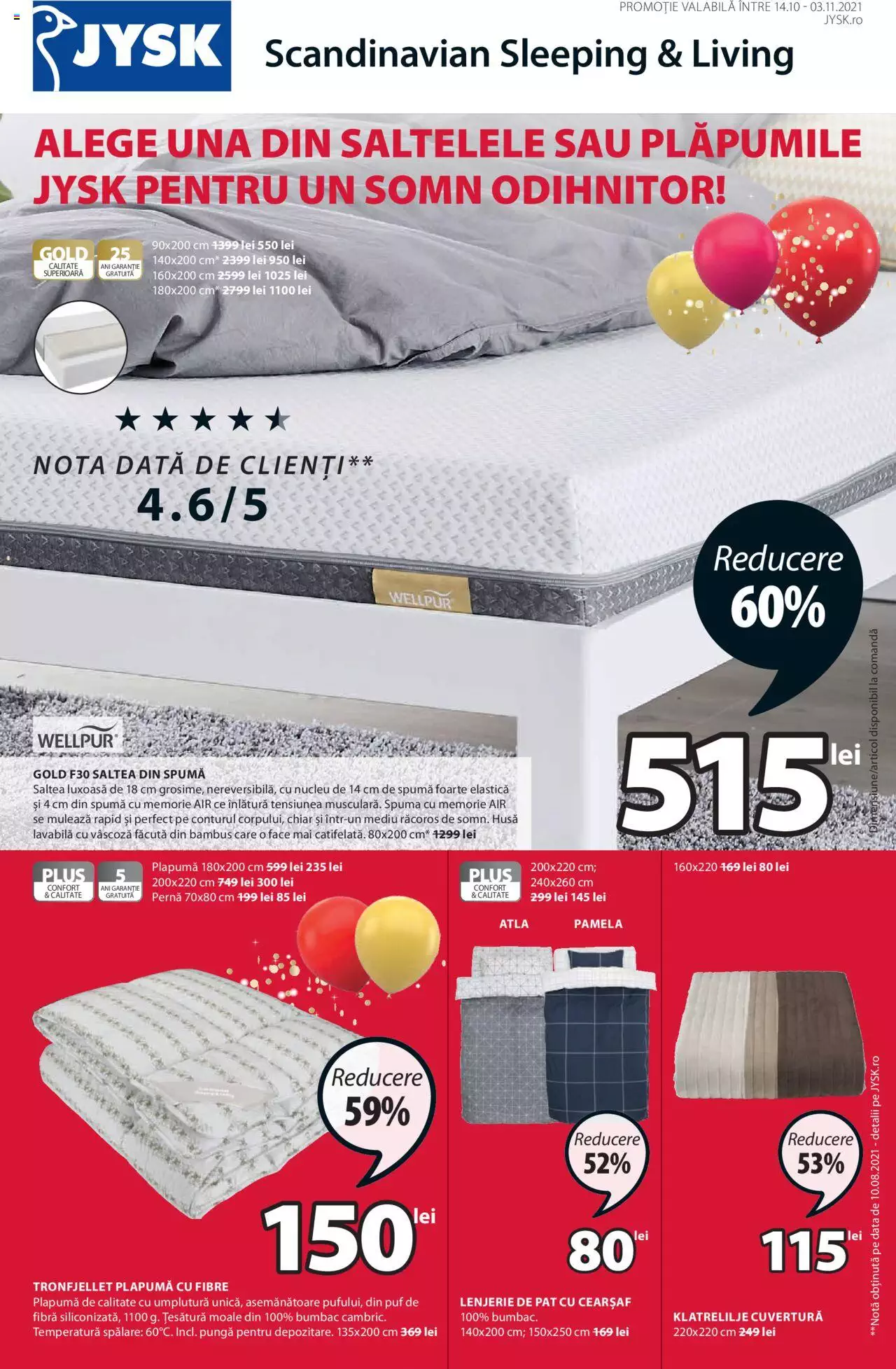 Catalog JYSK 14 Octombrie - 3 Noiembrie 2021 | Pagina 1