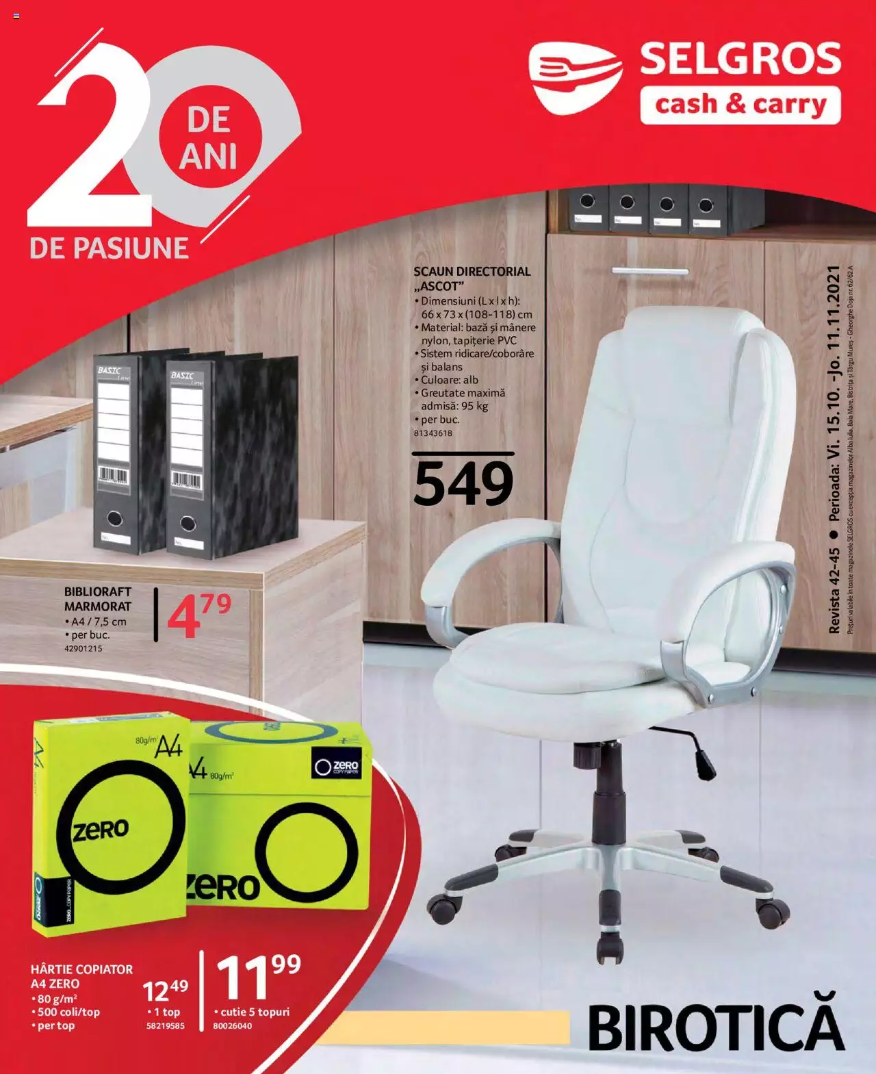 Catalog Selgros 15 Octombrie - 11 Noiembrie 2021 | Pagina 1