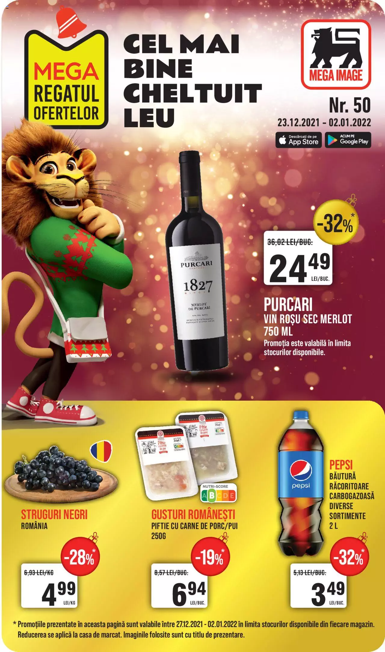 Catalog Mega Image 23 Decembrie 2021 - 2 Ianuarie 2022 | Pagina 1