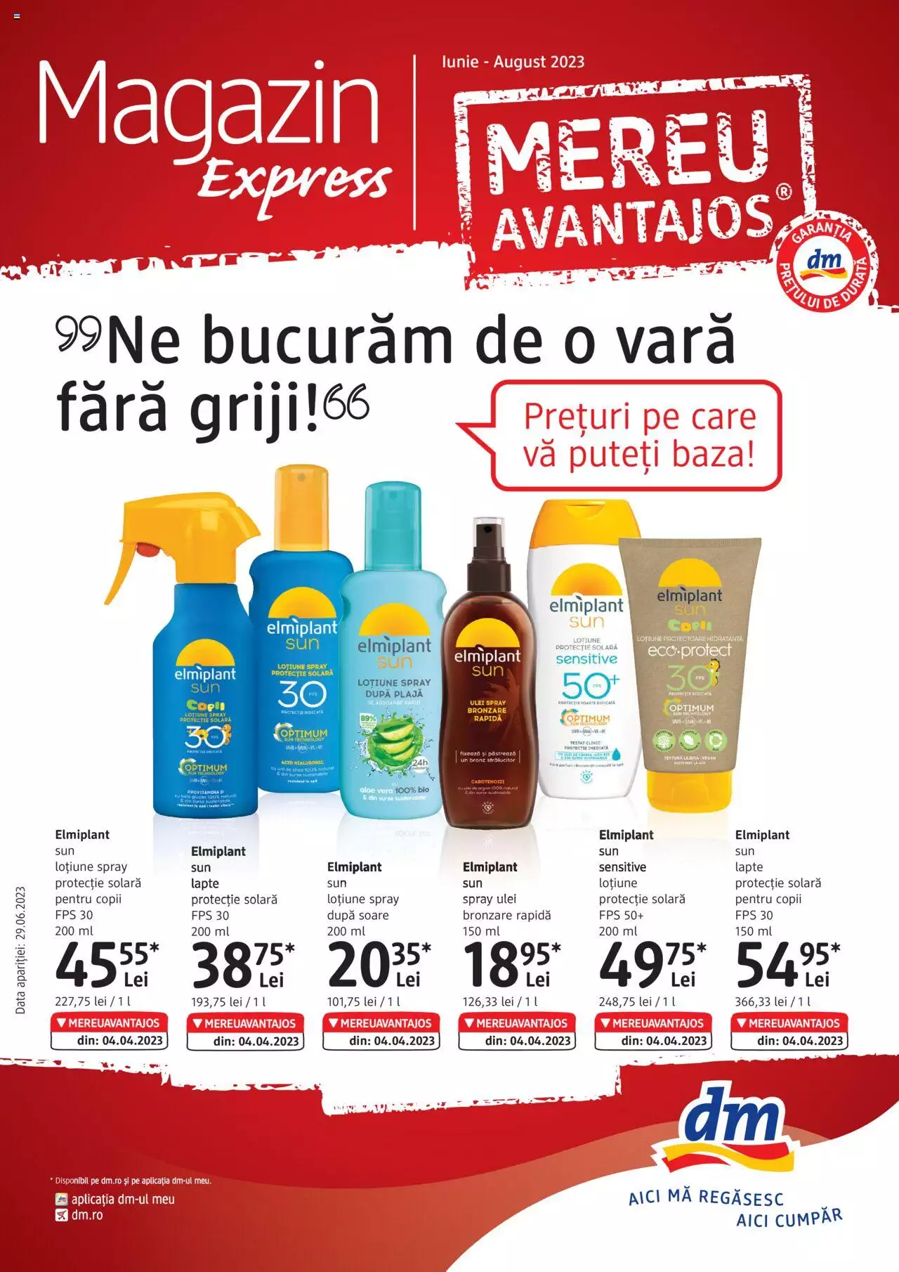 Catalog DM Drogerie Markt 29 Iunie - 1 August 2023 | Pagina 1
