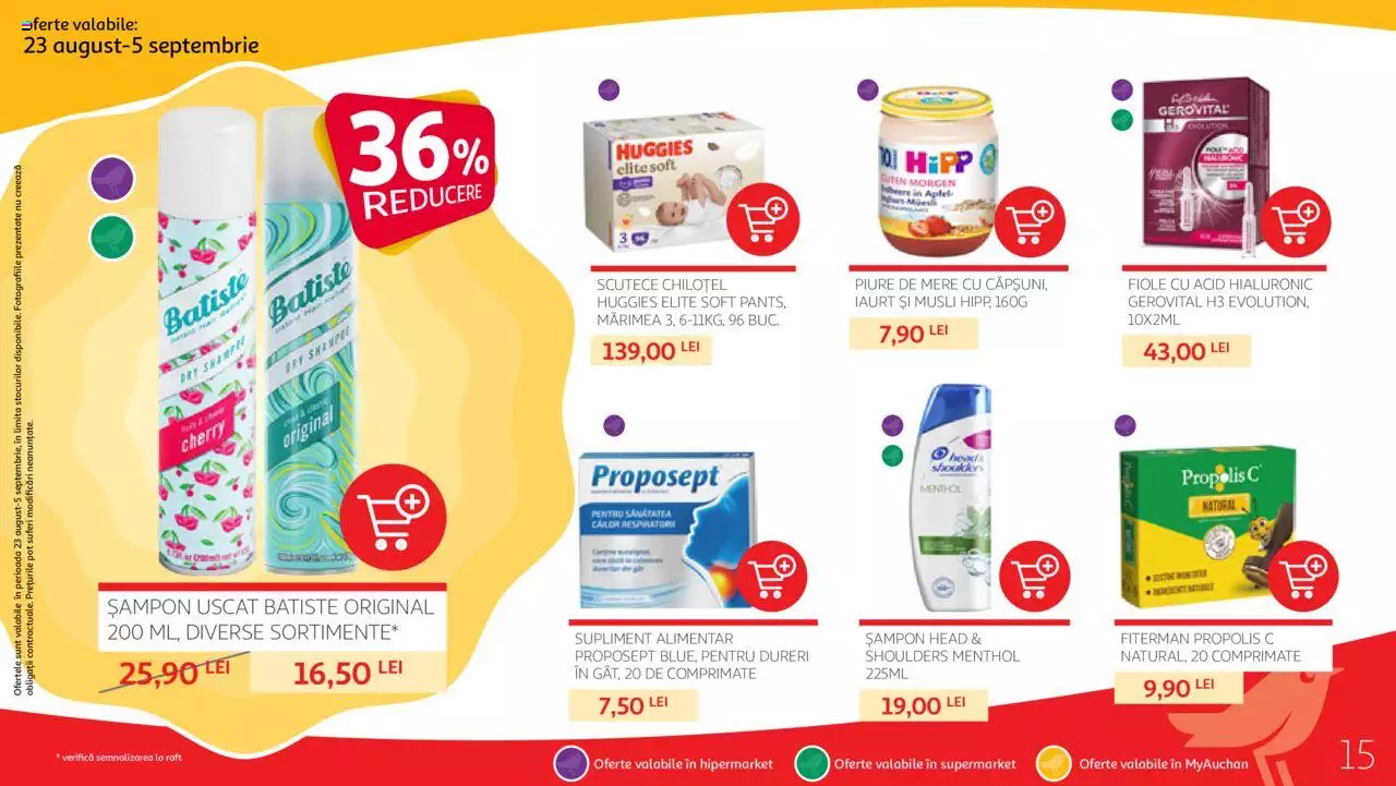 Catalog Auchan 23 August - 5 Septembrie 2023 | Pagina 15