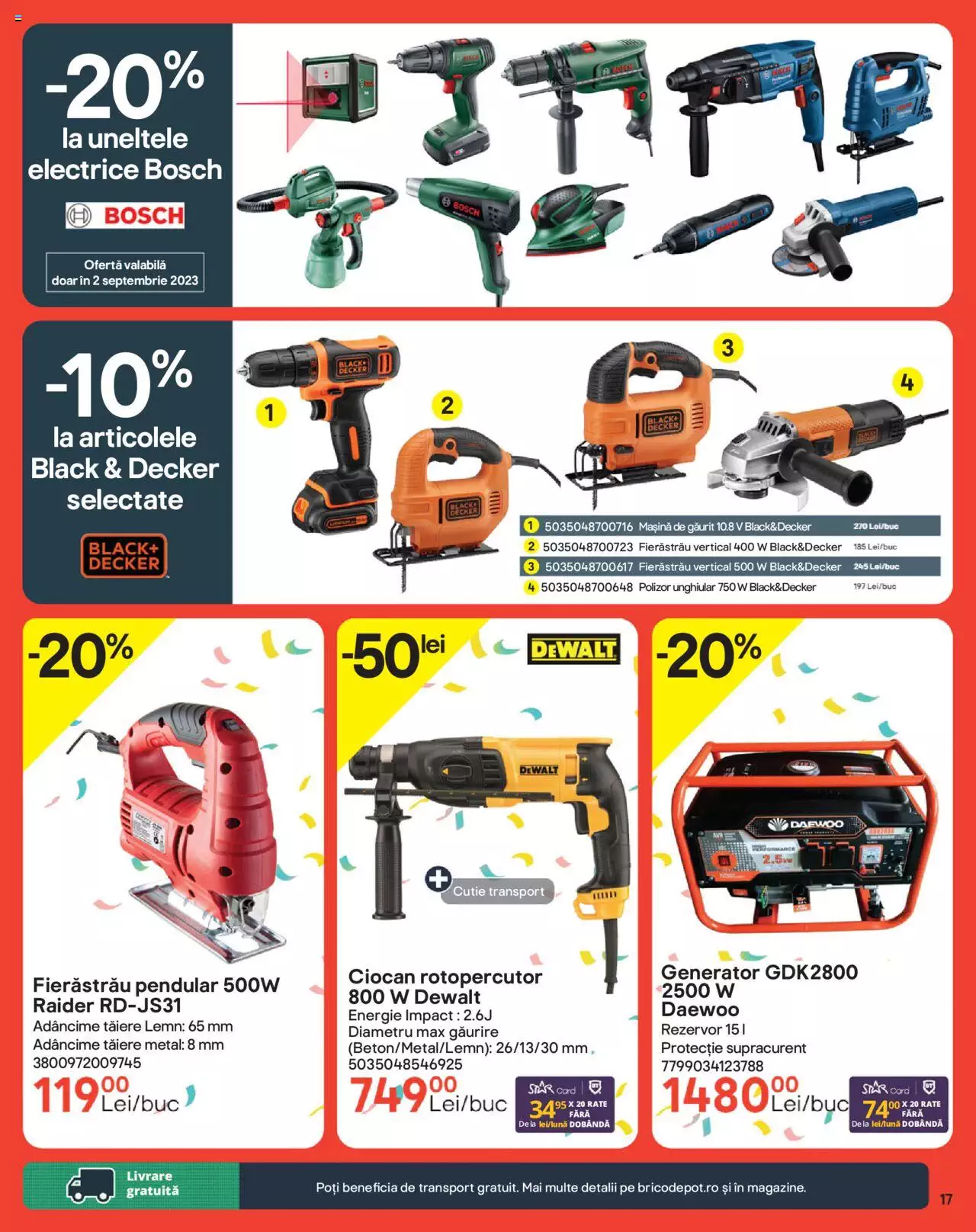 Catalog Brico Depot 31 August - 13 Septembrie 2023 | Pagina 17