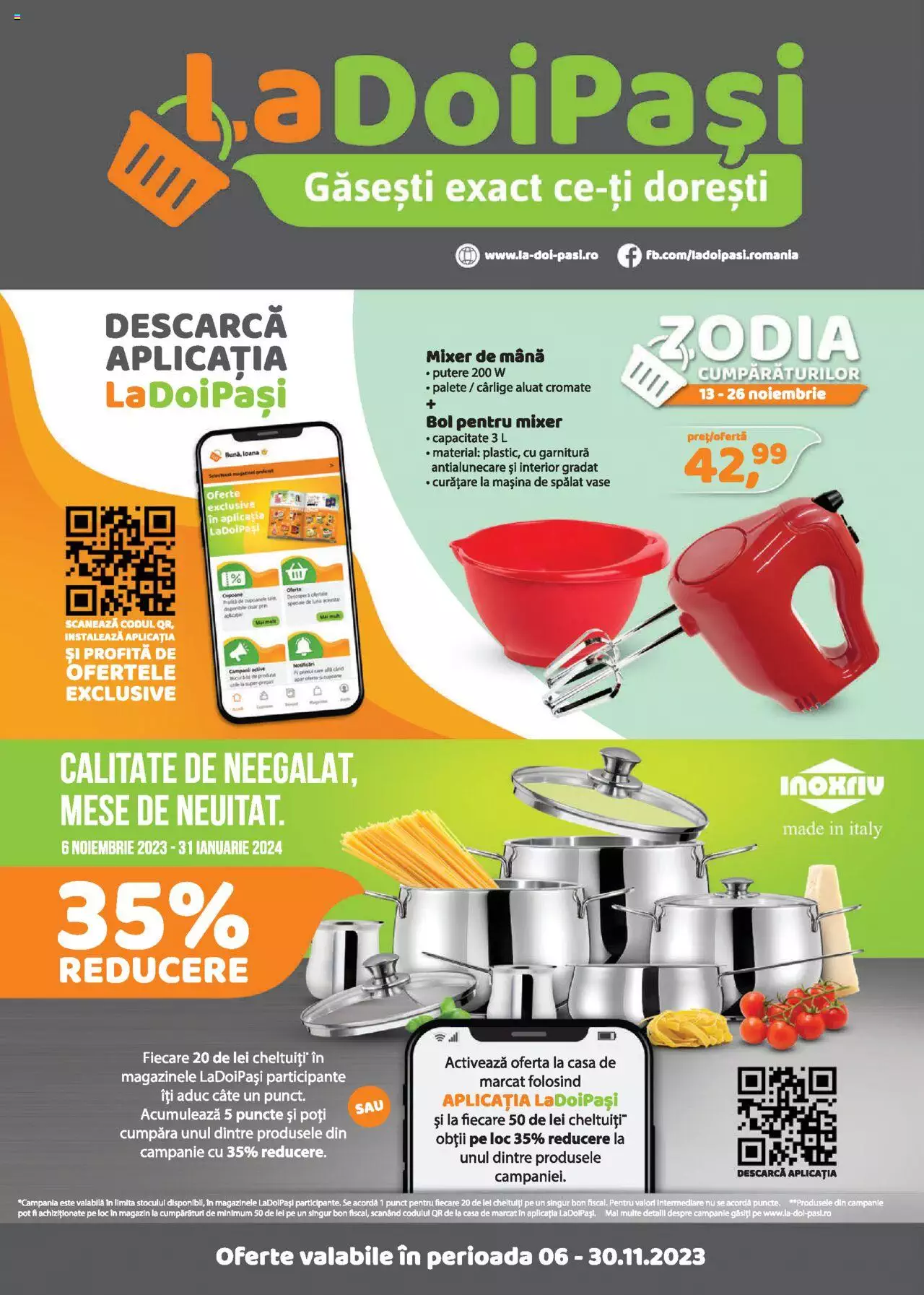 Catalog La Doi Pași 6 - 30 Noiembrie 2023 | Pagina 1