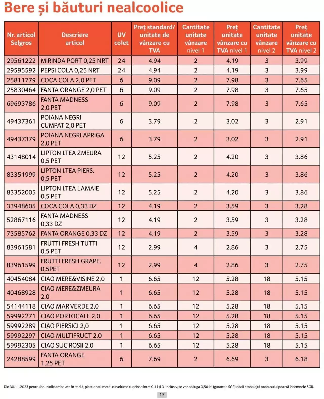 Catalog Selgros 1 - 30 Aprilie 2024 | Pagina 17