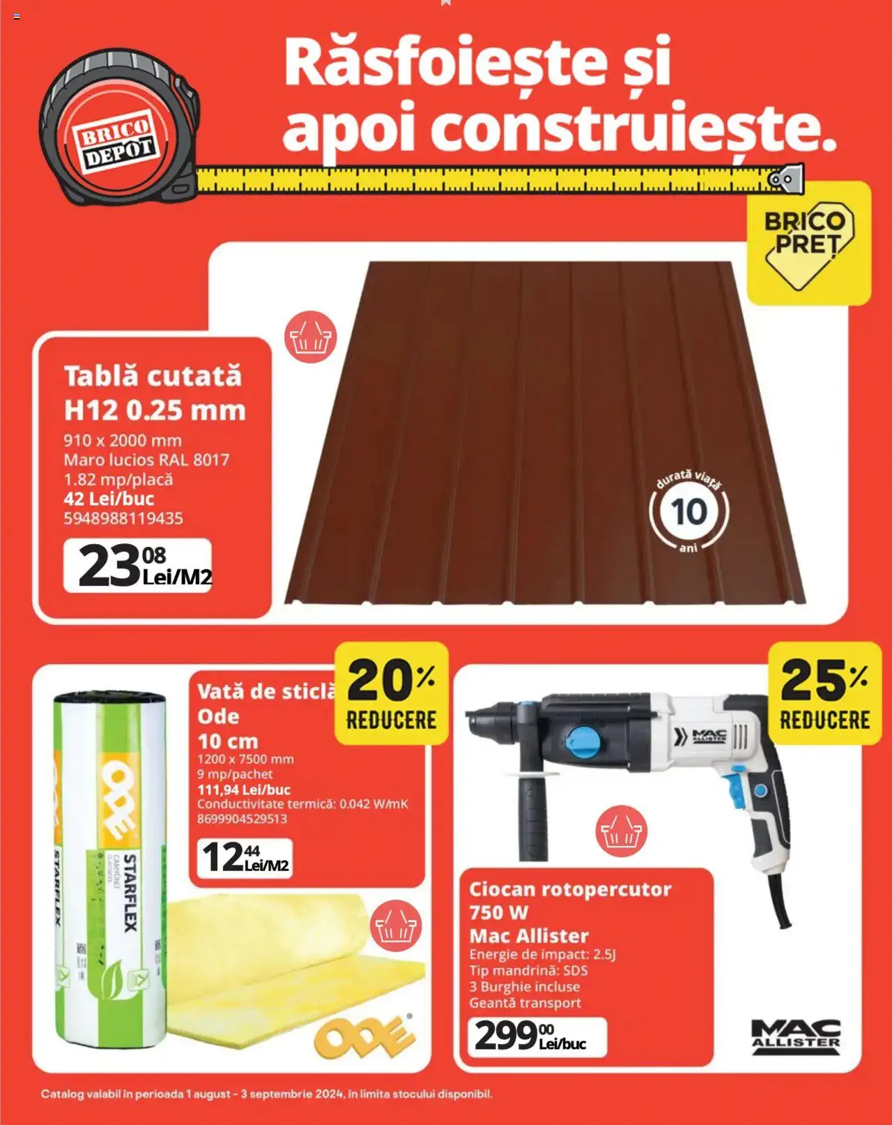 Catalog Brico Depot 1 August - 3 Septembrie 2024 | Pagina 1