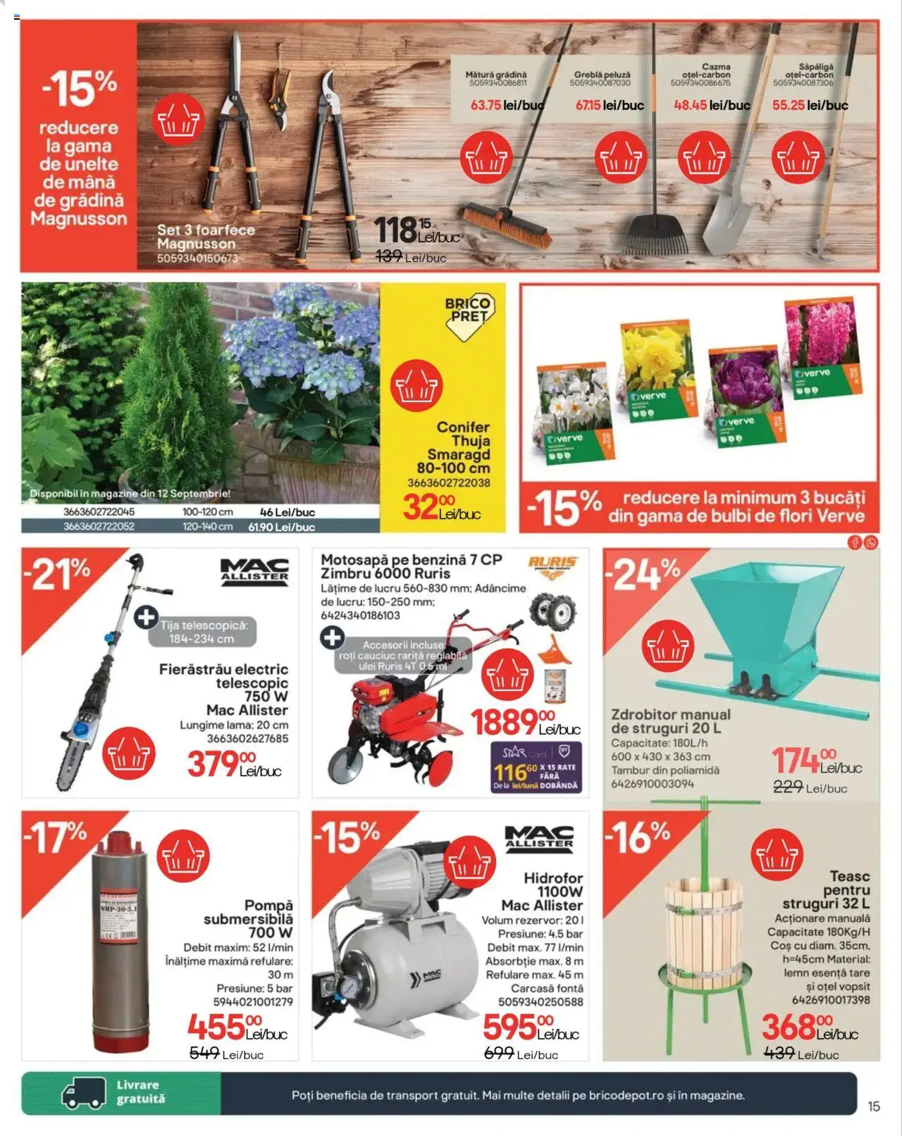Catalog Brico Depot 5 Septembrie - 1 Octombrie 2024 | Pagina 15