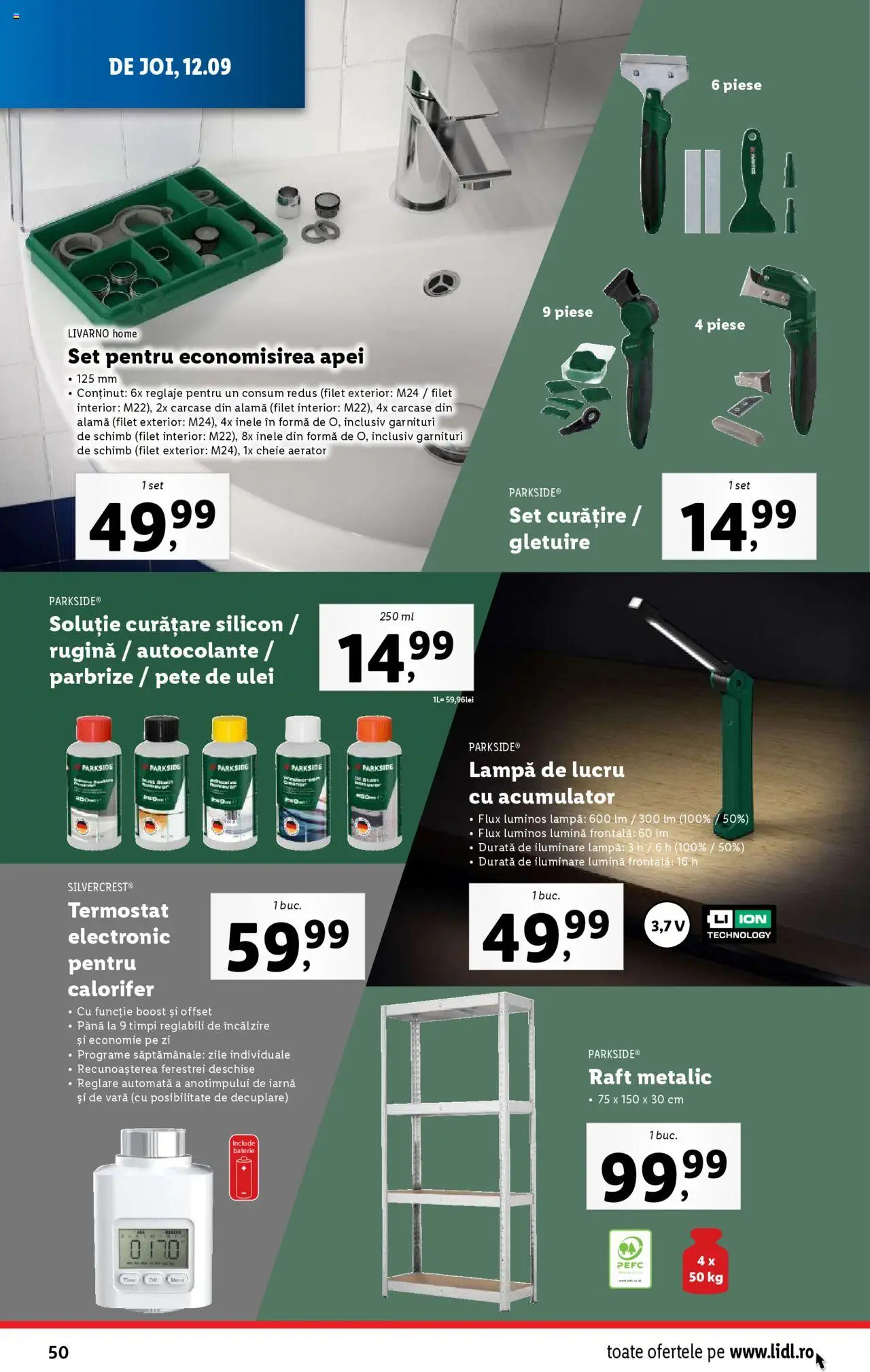 Catalog LIDL 9 - 15 Septembrie 2024 | Pagina 50