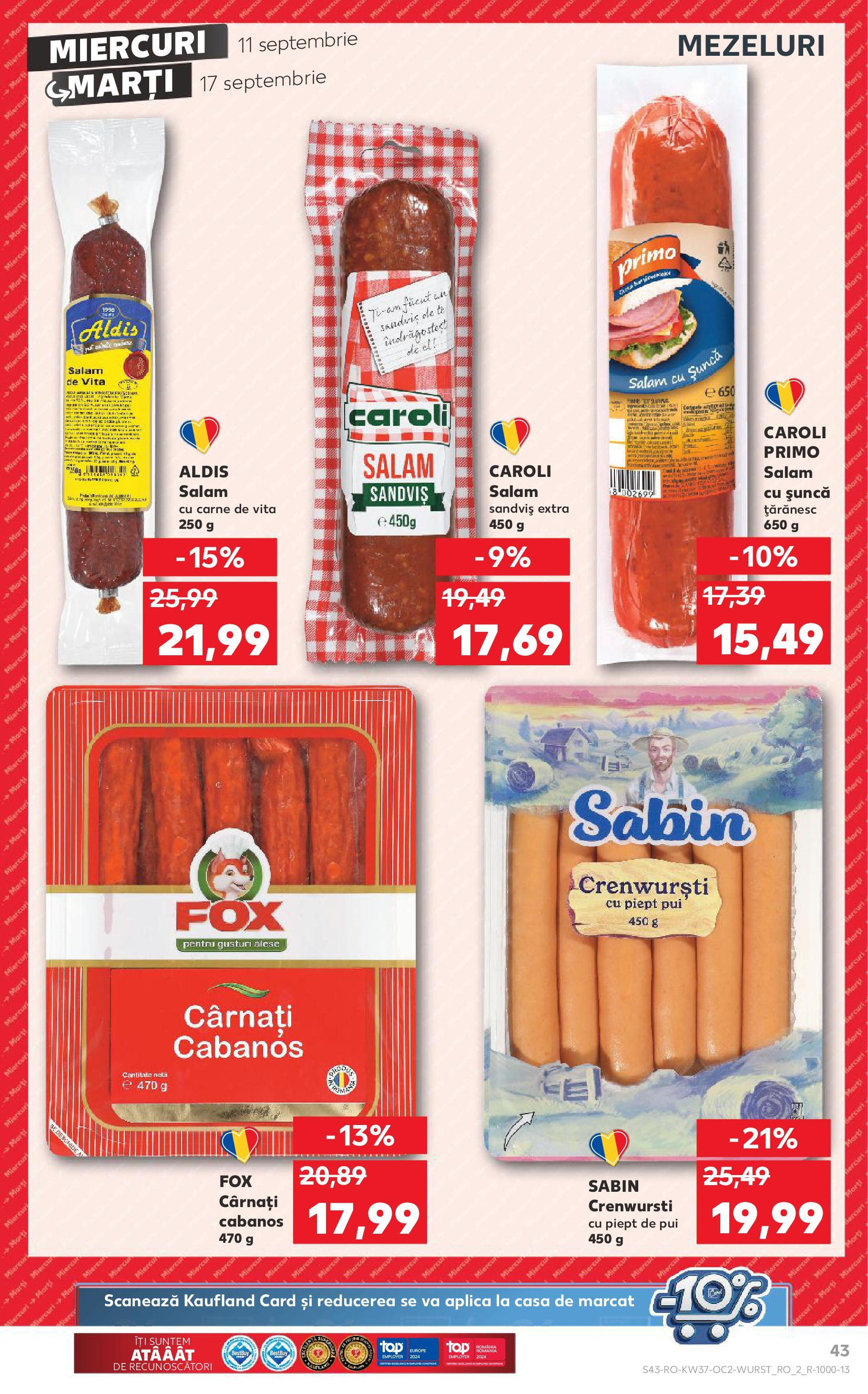 Catalog Kaufland 11 - 17 Septembrie 2024 | Pagina 43