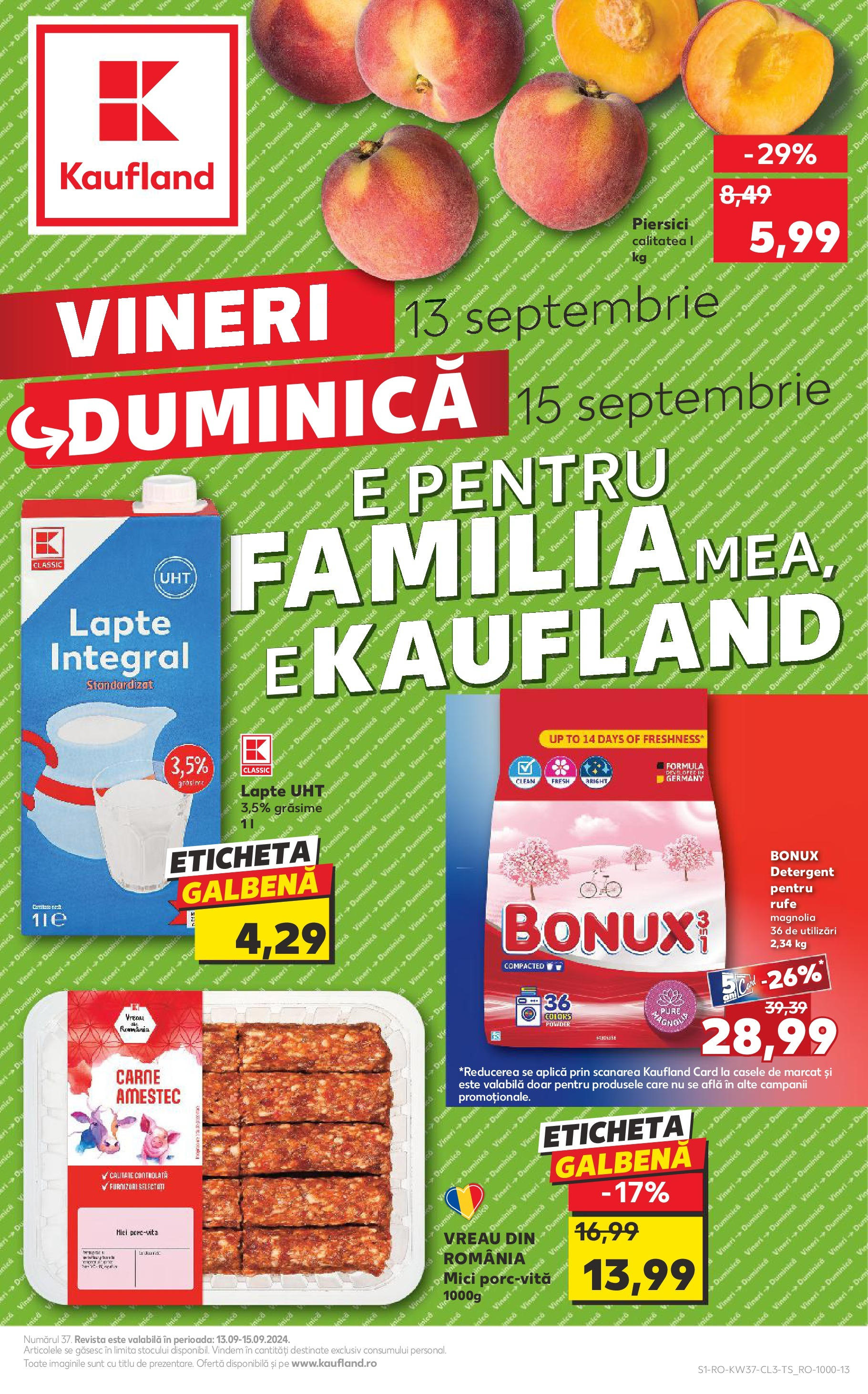 Catalog Kaufland 13 - 15 Septembrie 2024 | Pagina 1