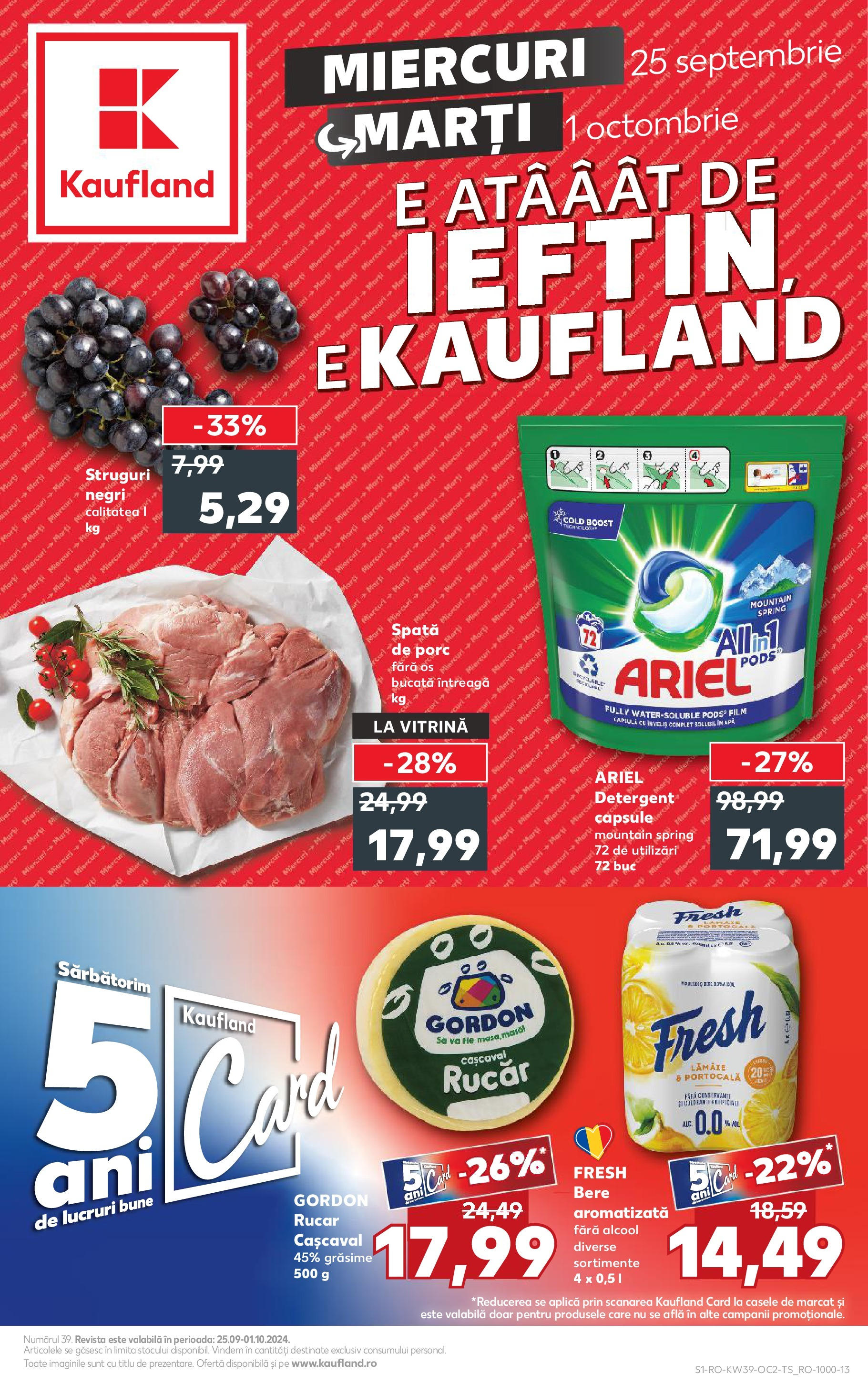 Catalog Kaufland 25 Septembrie - 1 Octombrie 2024 | Pagina 1