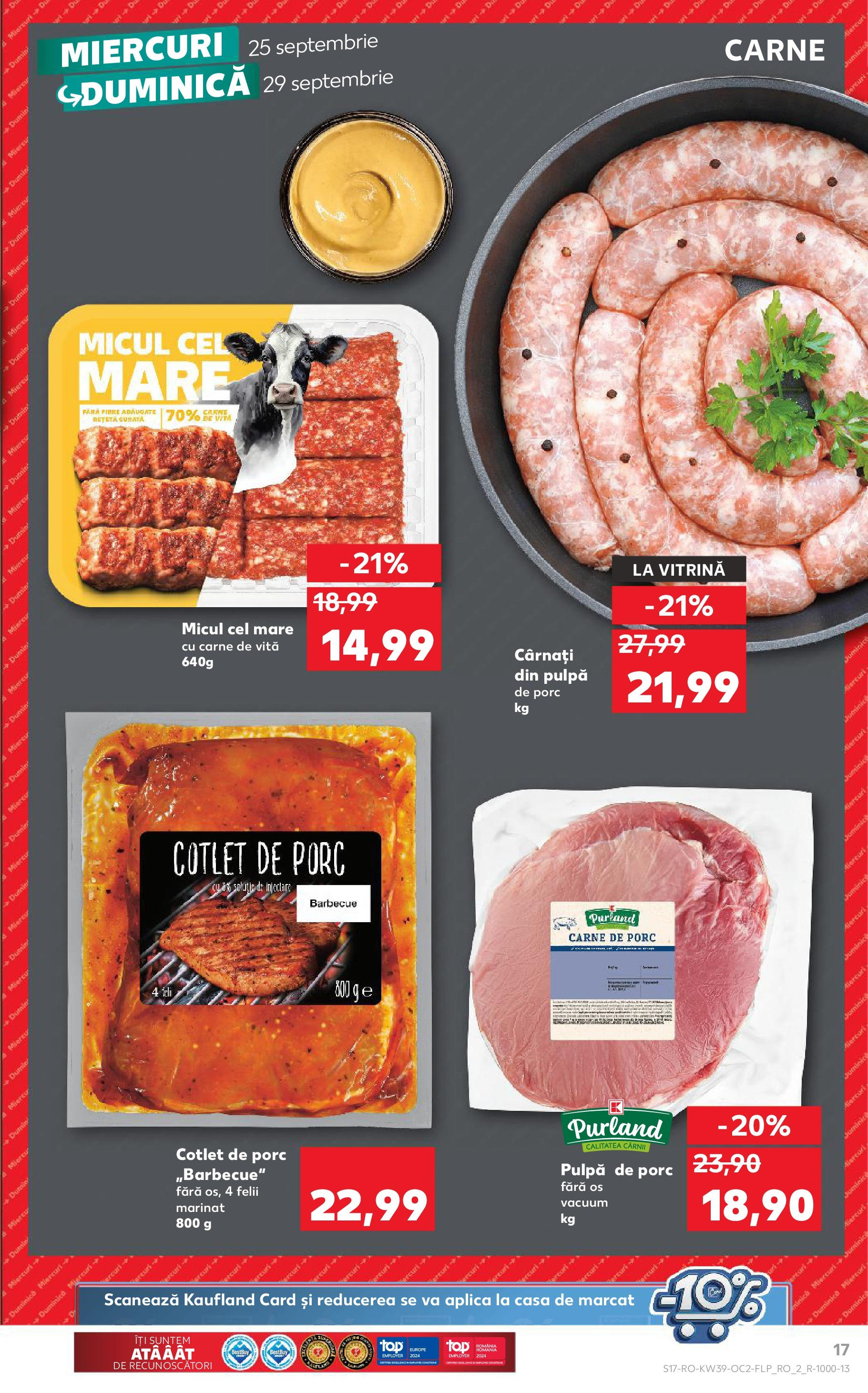 Catalog Kaufland 25 Septembrie - 1 Octombrie 2024 | Pagina 17