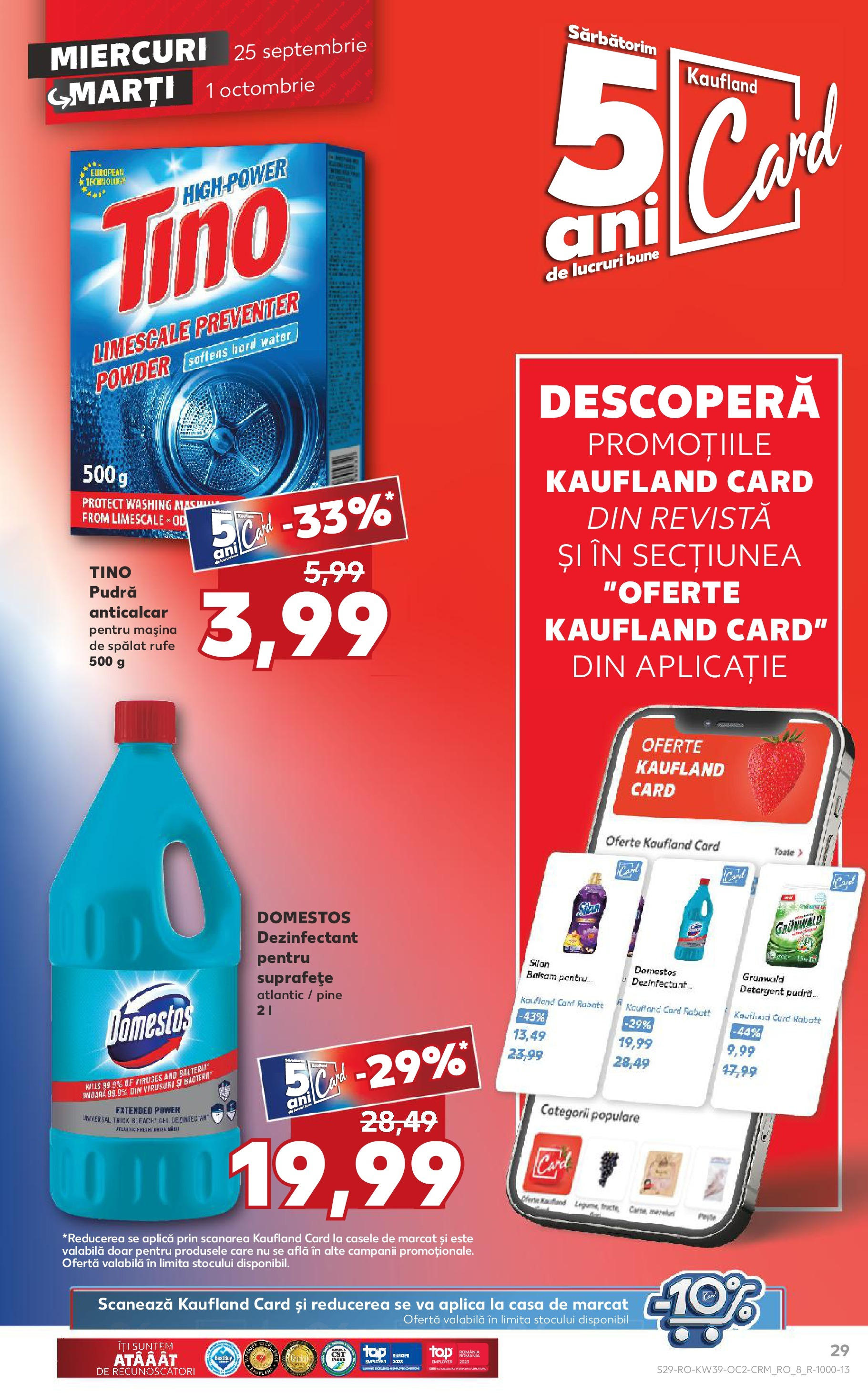 Catalog Kaufland 25 Septembrie - 1 Octombrie 2024 | Pagina 29