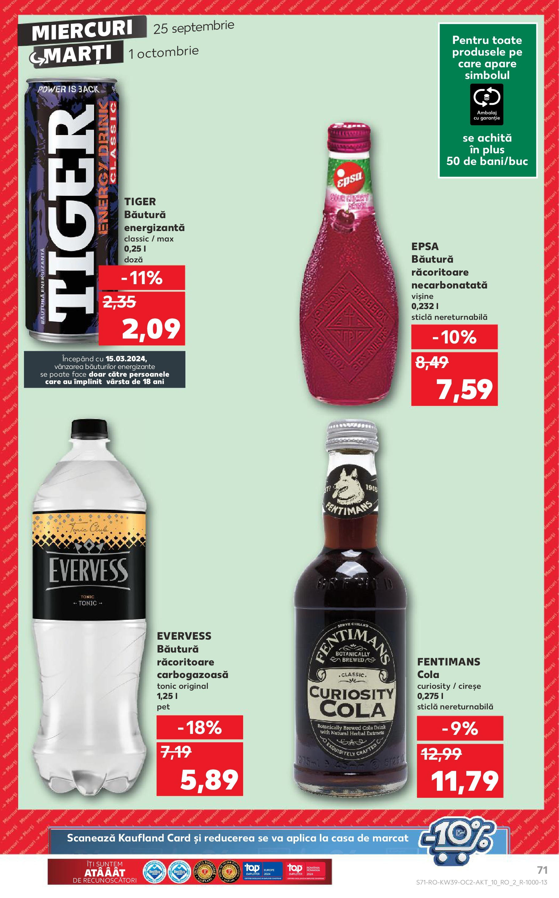 Catalog Kaufland 25 Septembrie - 1 Octombrie 2024 | Pagina 71