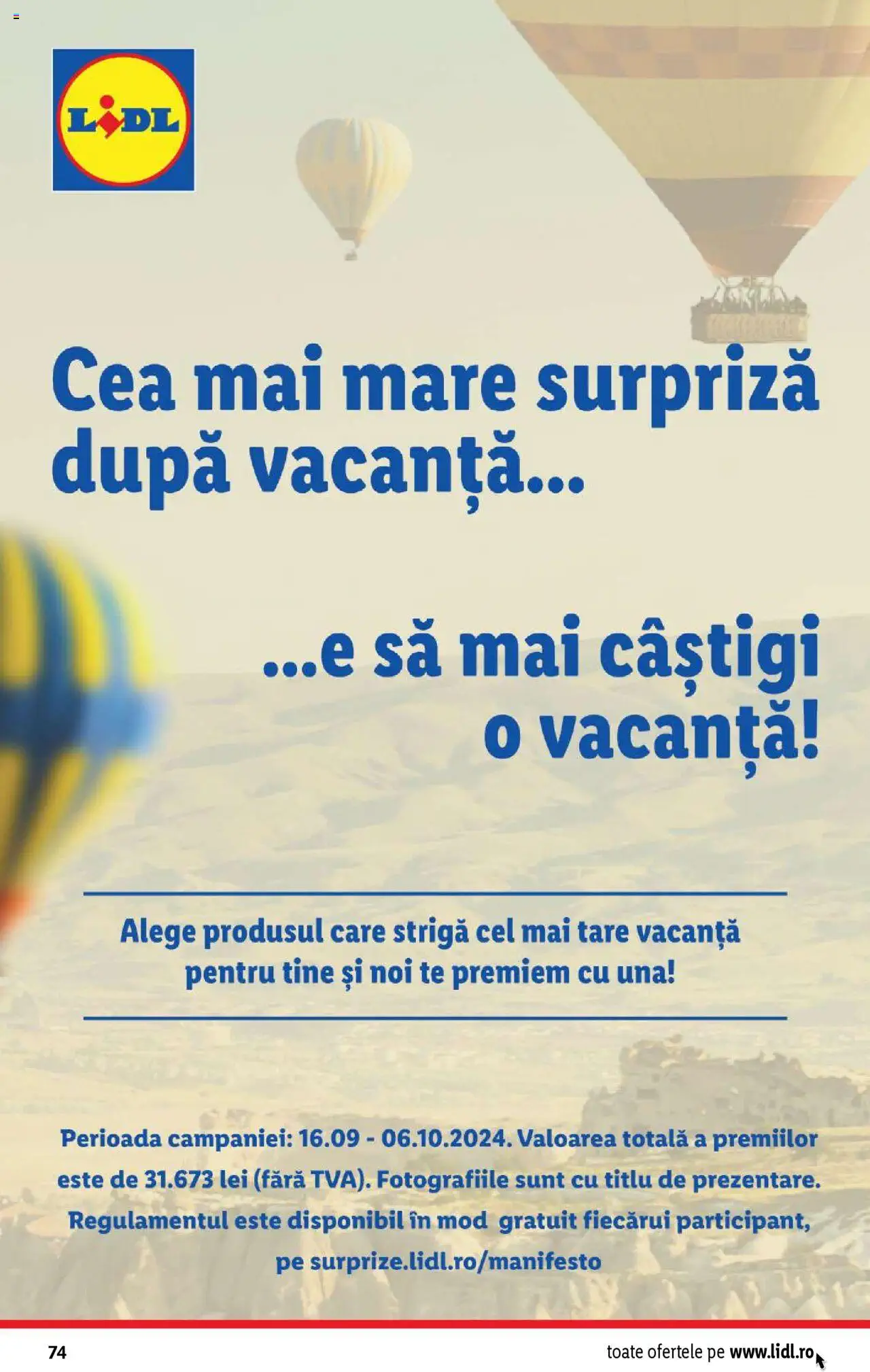 Catalog LIDL 30 Septembrie - 6 Octombrie 2024 | Pagina 74