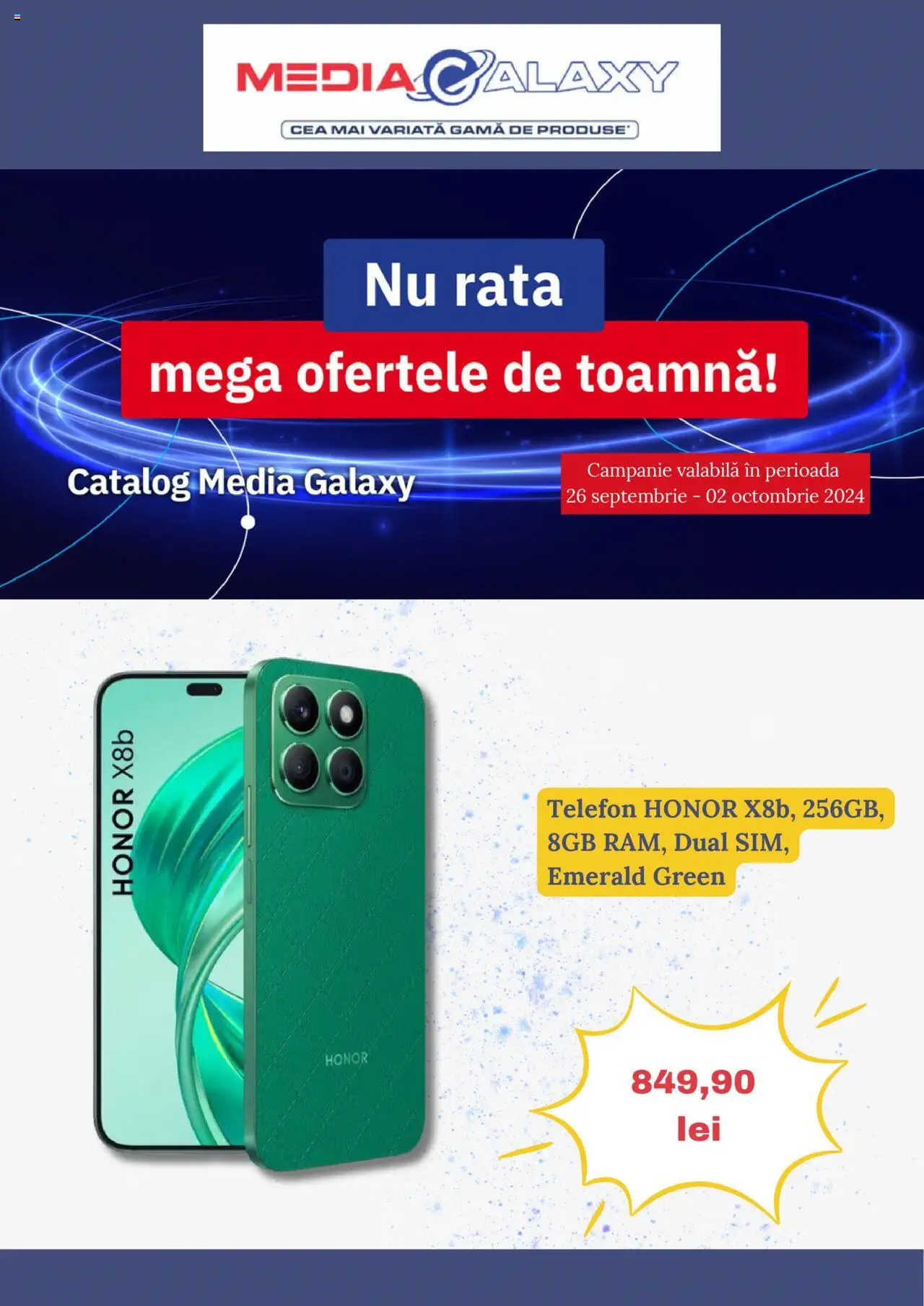 Catalog Media Galaxy 26 Septembrie - 2 Octombrie 2024 | Pagina 1