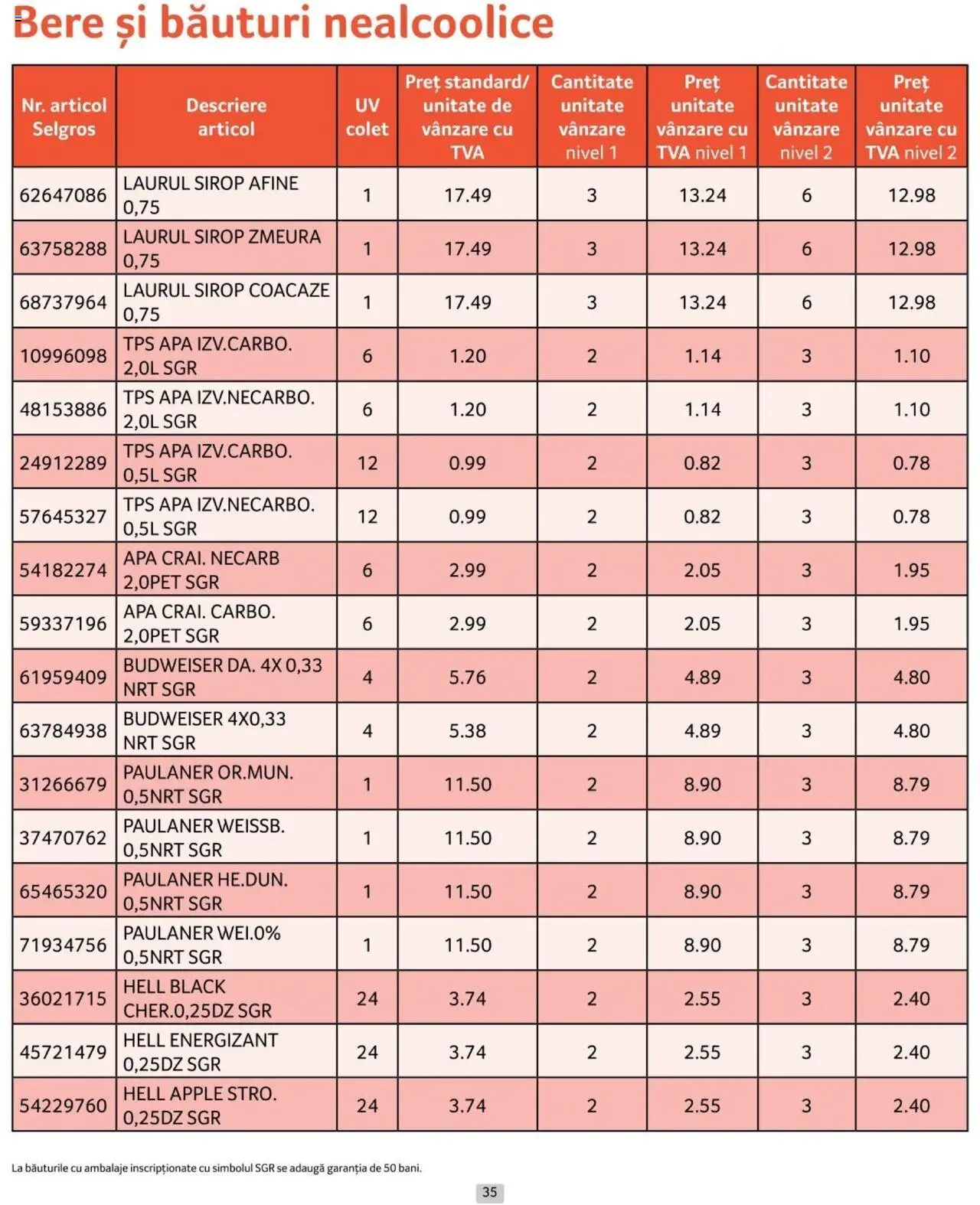 Catalog Selgros 1 - 31 Octombrie 2024 | Pagina 35