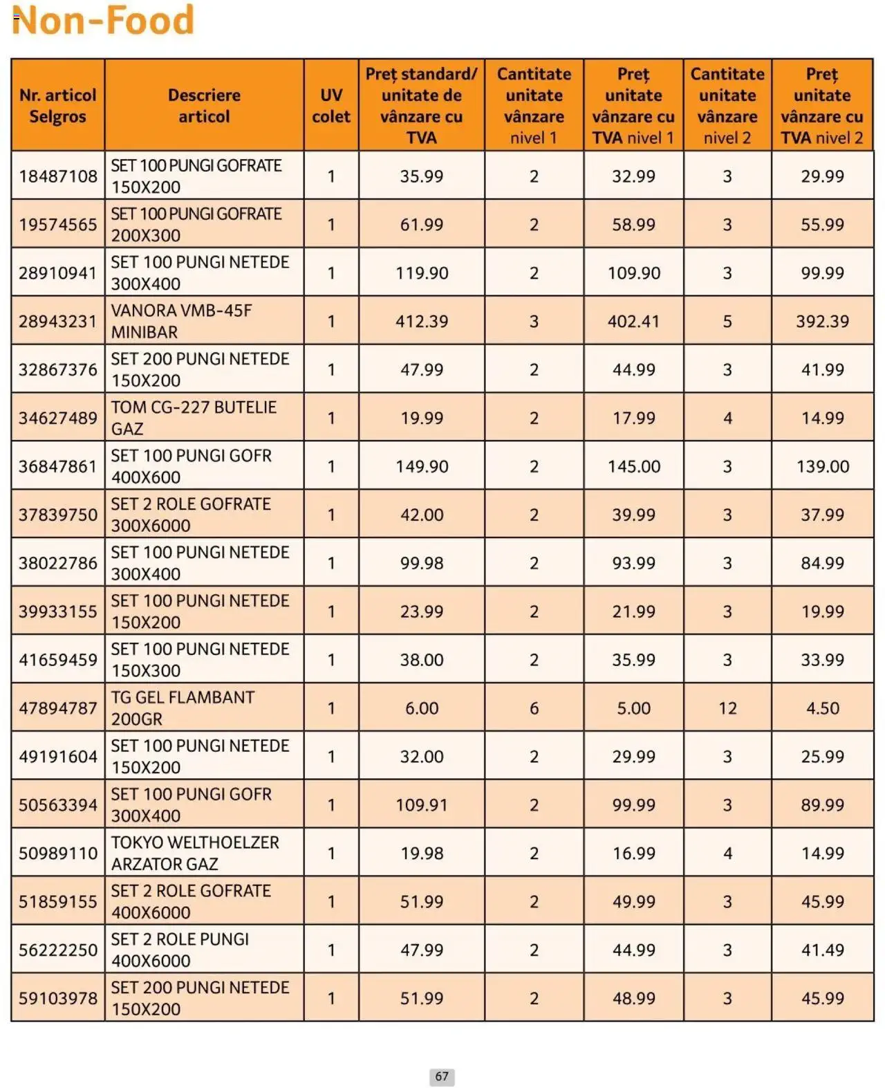 Catalog Selgros 1 - 31 Octombrie 2024 | Pagina 67