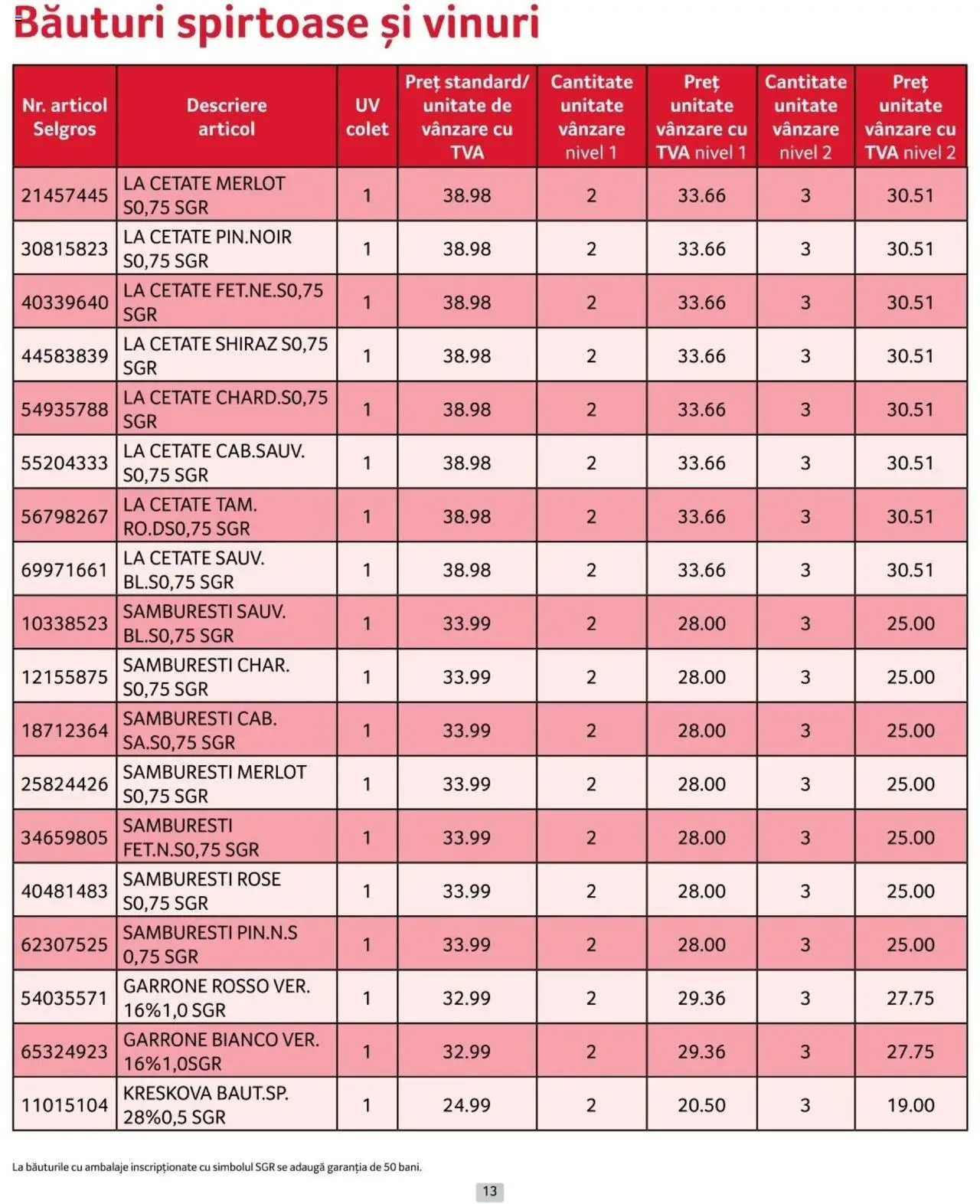 Catalog Selgros 1 - 30 Noiembrie 2024 | Pagina 13