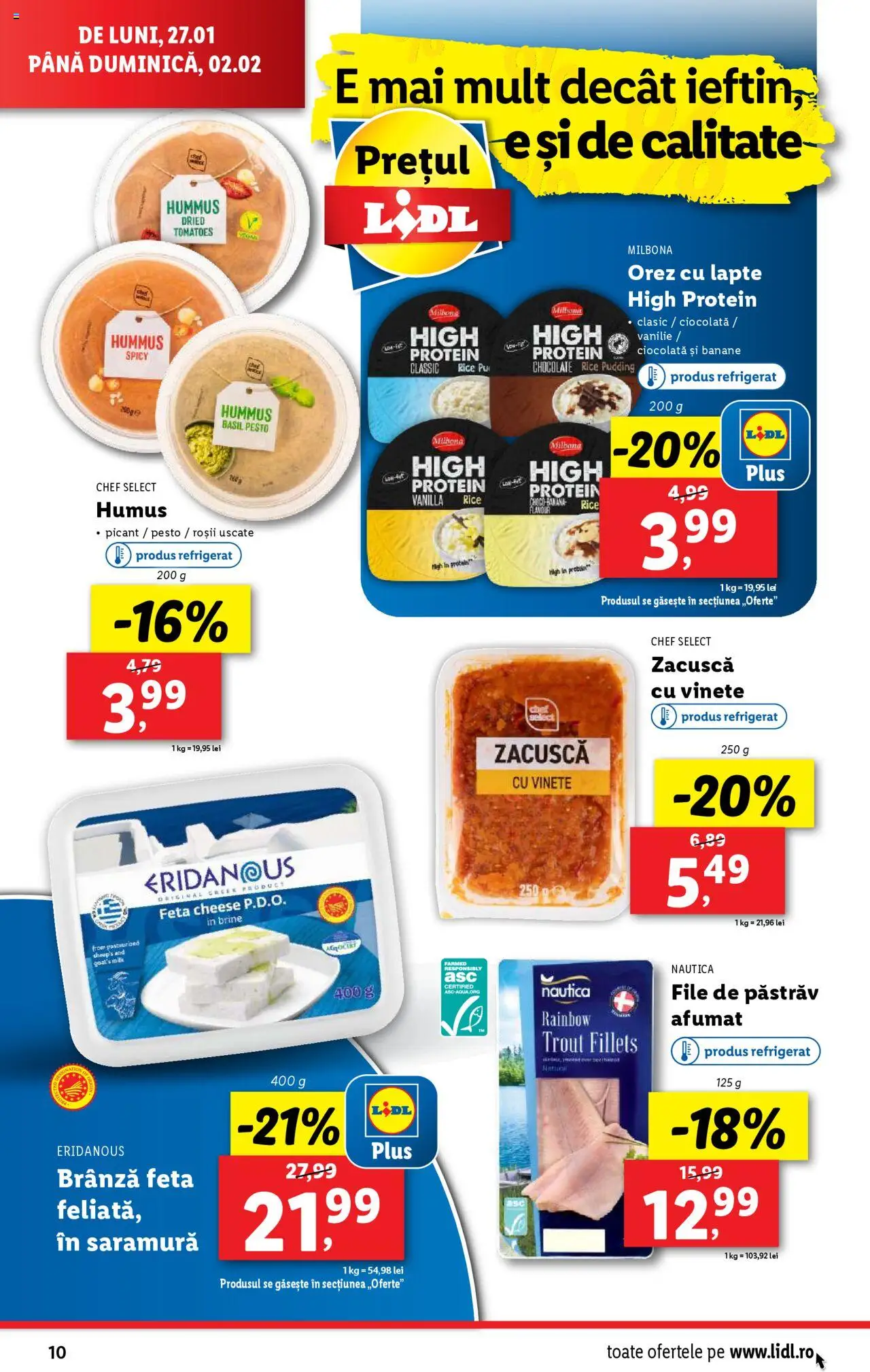 Catalog LIDL 27 Ianuarie - 2 Februarie 2025 | Pagina 10 | Produse: Brânză, Ciocolată, Roșii, Orez