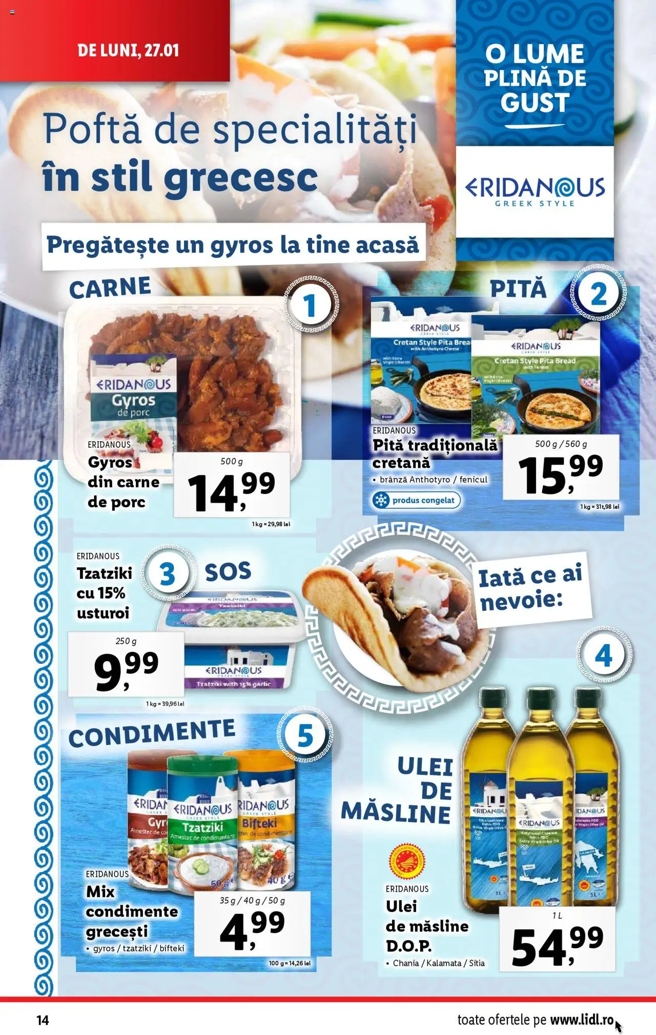 Catalog LIDL 27 Ianuarie - 2 Februarie 2025 | Pagina 14 | Produse: Măsline, Brânză, Ulei, Usturoi