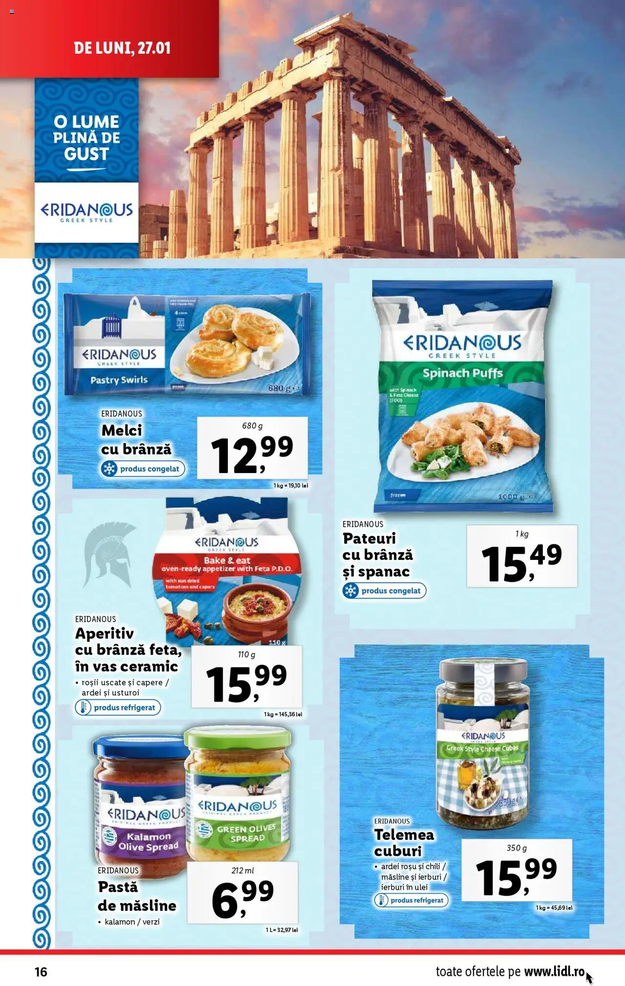Catalog LIDL 27 Ianuarie - 2 Februarie 2025 | Pagina 16 | Produse: Ardei, Brânză, Ulei, Usturoi