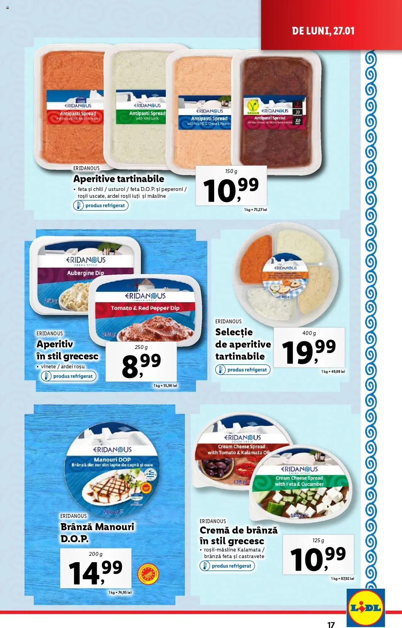 Catalog LIDL 27 Ianuarie - 2 Februarie 2025 | Pagina 17 | Produse: Măsline, Brânză, Cremă, Cremă de brânză
