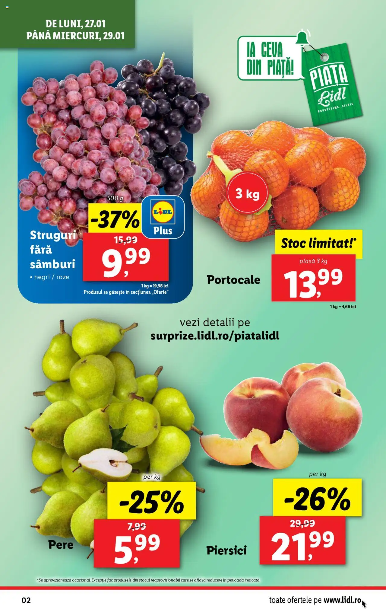 Catalog LIDL 27 Ianuarie - 2 Februarie 2025 | Pagina 2 | Produse: Struguri, Portocale