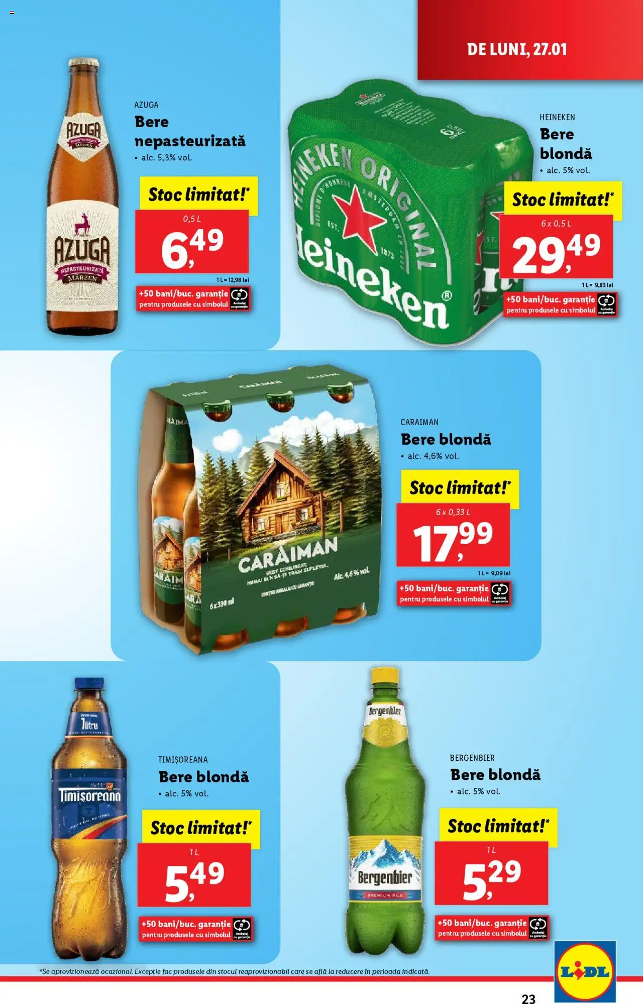 Catalog LIDL 27 Ianuarie - 2 Februarie 2025 | Pagina 23 | Produse: Bere
