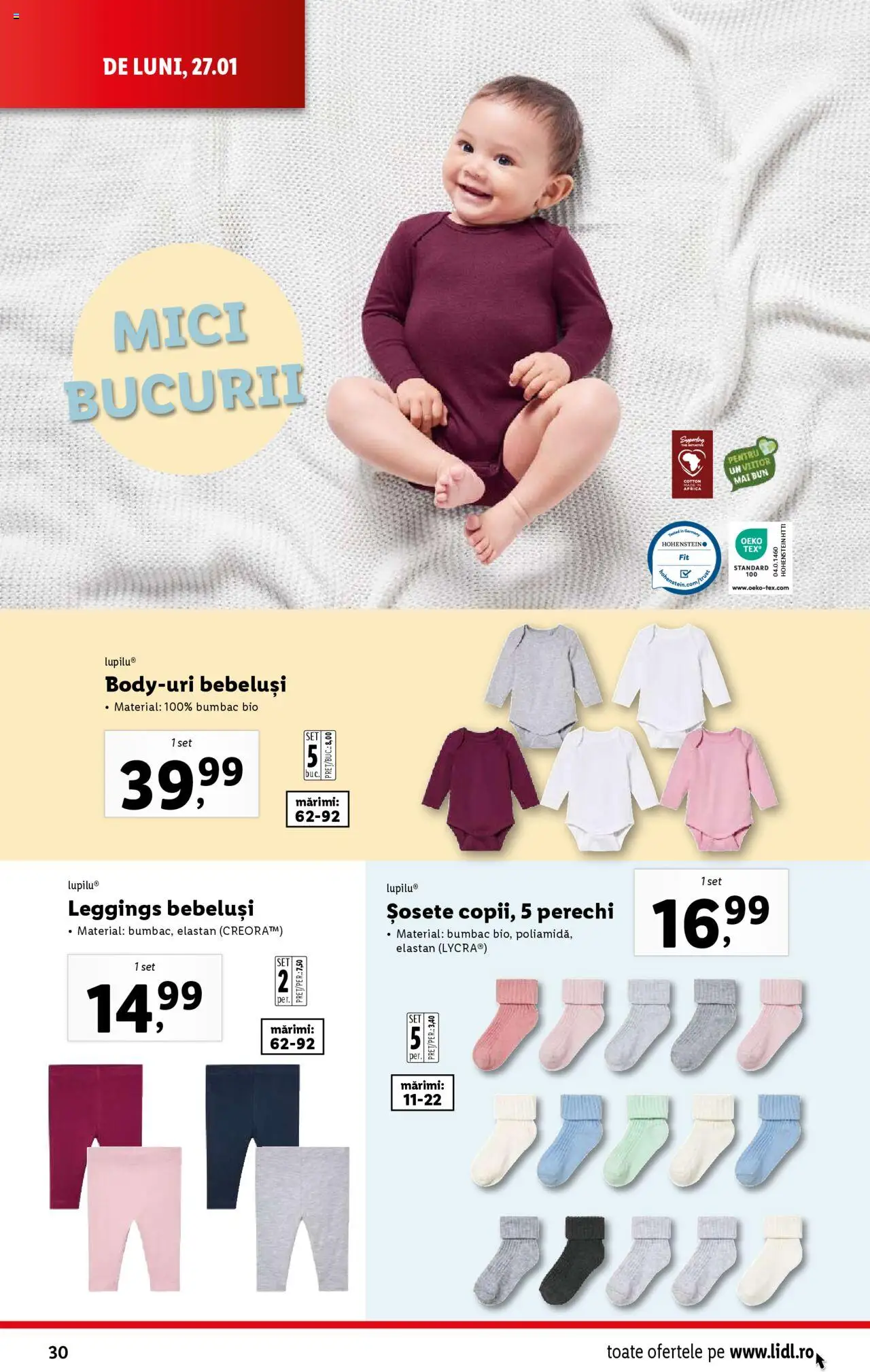 Catalog LIDL 27 Ianuarie - 2 Februarie 2025 | Pagina 30 | Produse: Mici, Șosete