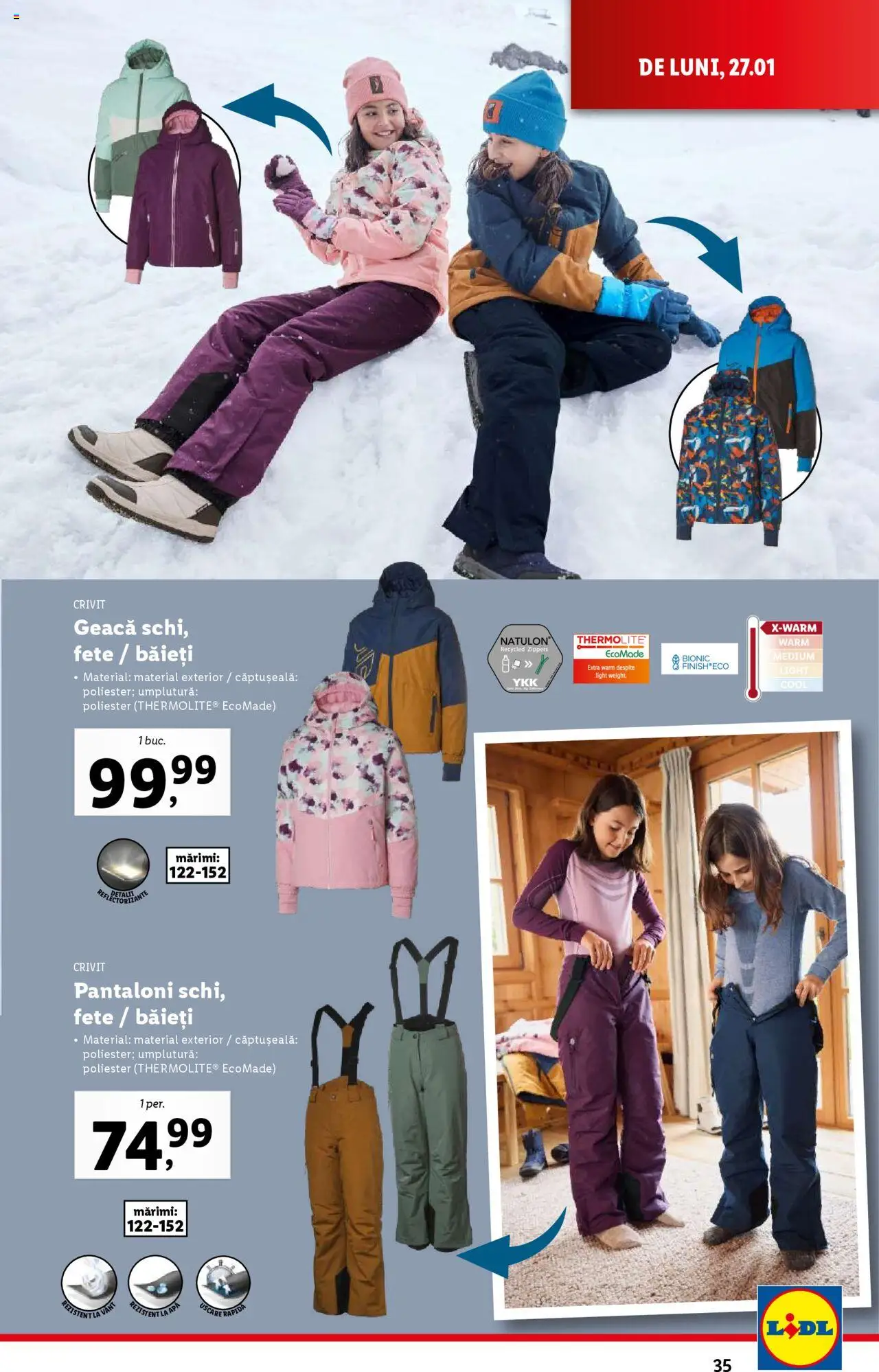 Catalog LIDL 27 Ianuarie - 2 Februarie 2025 | Pagina 35 | Produse: Geacă, Pantaloni