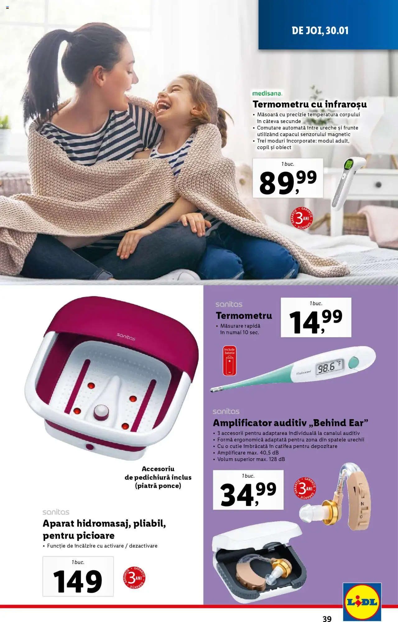 Catalog LIDL 27 Ianuarie - 2 Februarie 2025 | Pagina 39 | Produse: Piatră ponce, Termometru, Cutie, Baterie