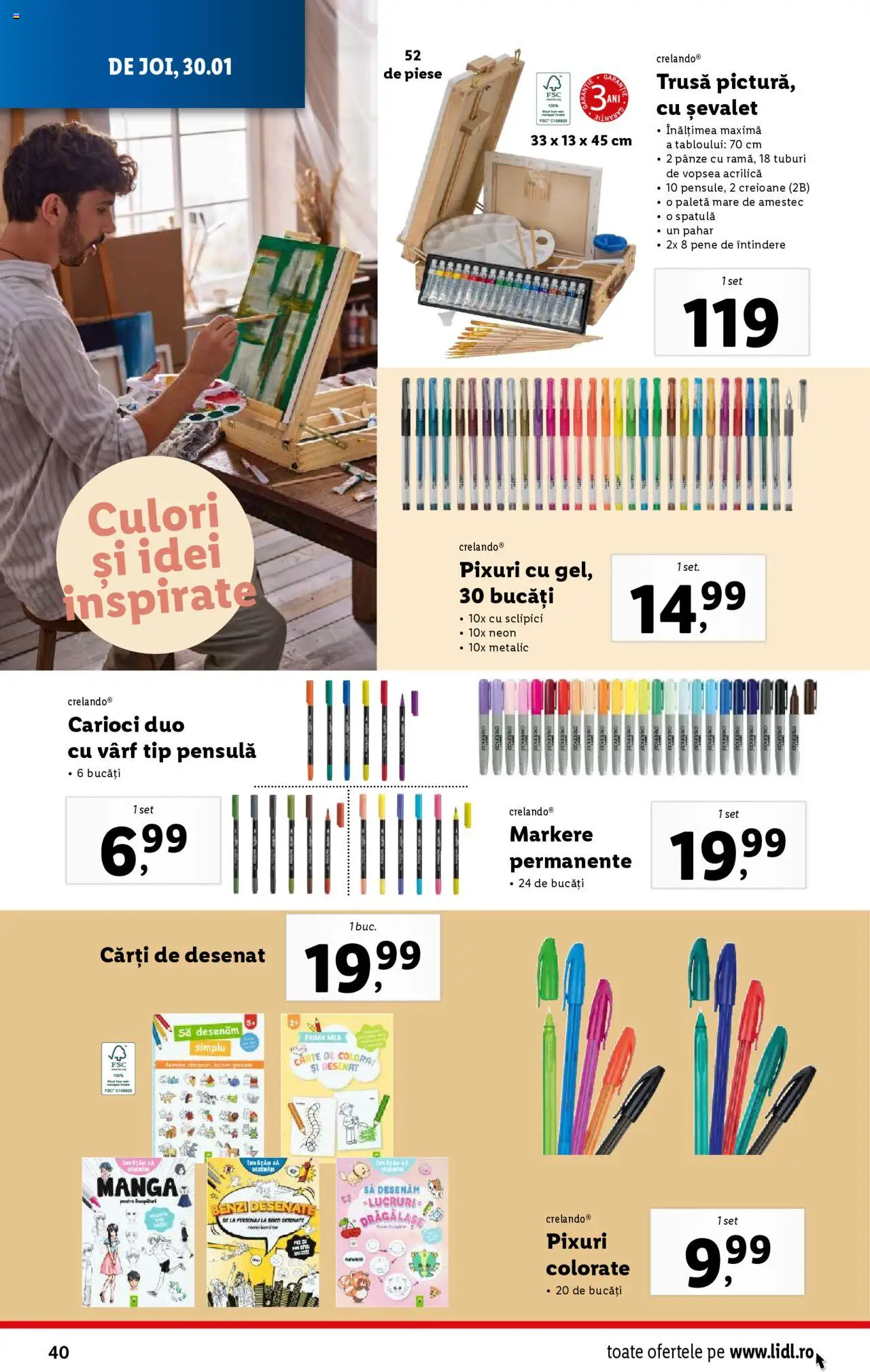 Catalog LIDL 27 Ianuarie - 2 Februarie 2025 | Pagina 40 | Produse: Vopsea, Cărți