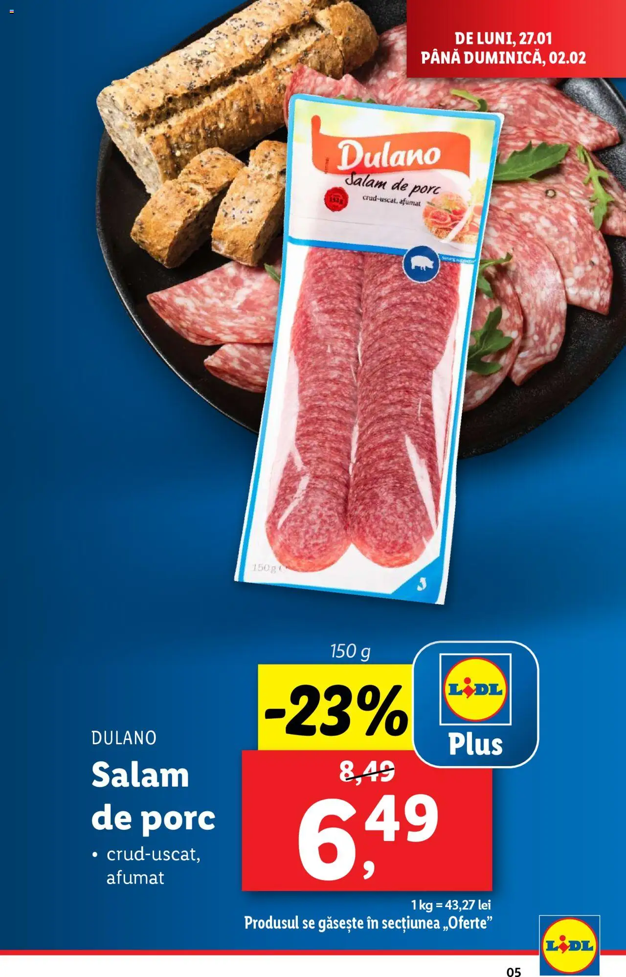 Catalog LIDL 27 Ianuarie - 2 Februarie 2025 | Pagina 5 | Produse: Salam