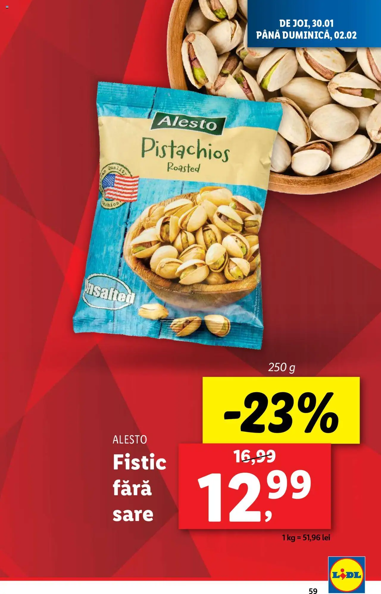 Catalog LIDL 27 Ianuarie - 2 Februarie 2025 | Pagina 59 | Produse: Fistic, Sare