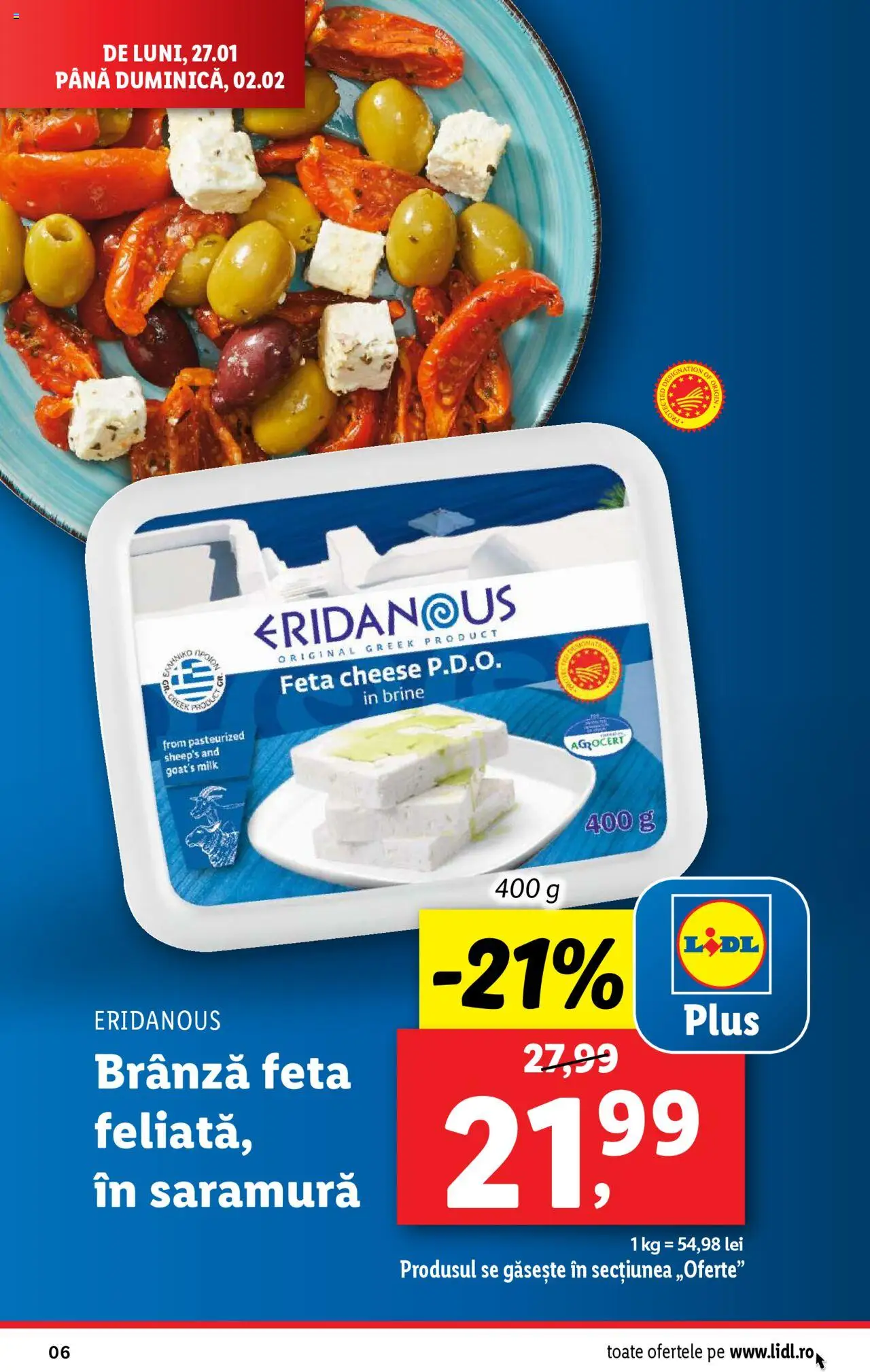Catalog LIDL 27 Ianuarie - 2 Februarie 2025 | Pagina 6 | Produse: Brânză