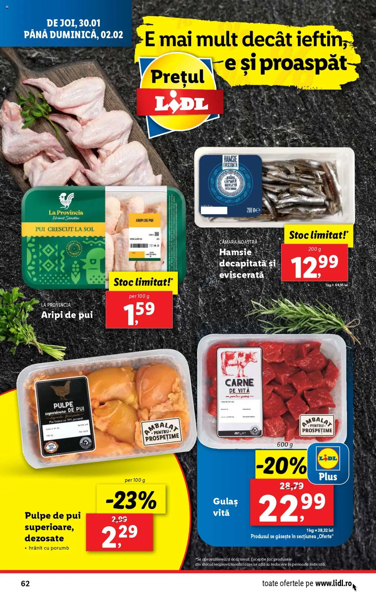 Catalog LIDL 27 Ianuarie - 2 Februarie 2025 | Pagina 62 | Produse: Carne De Vită, Gulaș, Porumb