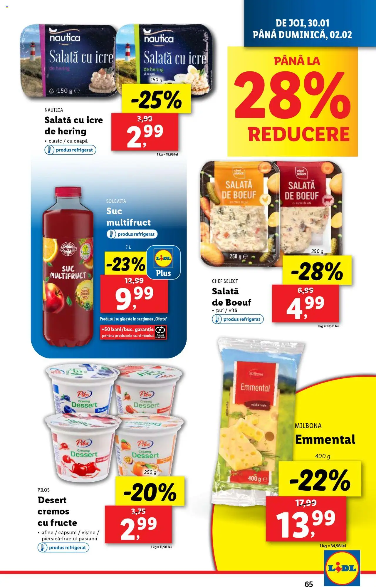 Catalog LIDL 27 Ianuarie - 2 Februarie 2025 | Pagina 65 | Produse: Căpșuni, Salată cu icre, Salată, Ceapă
