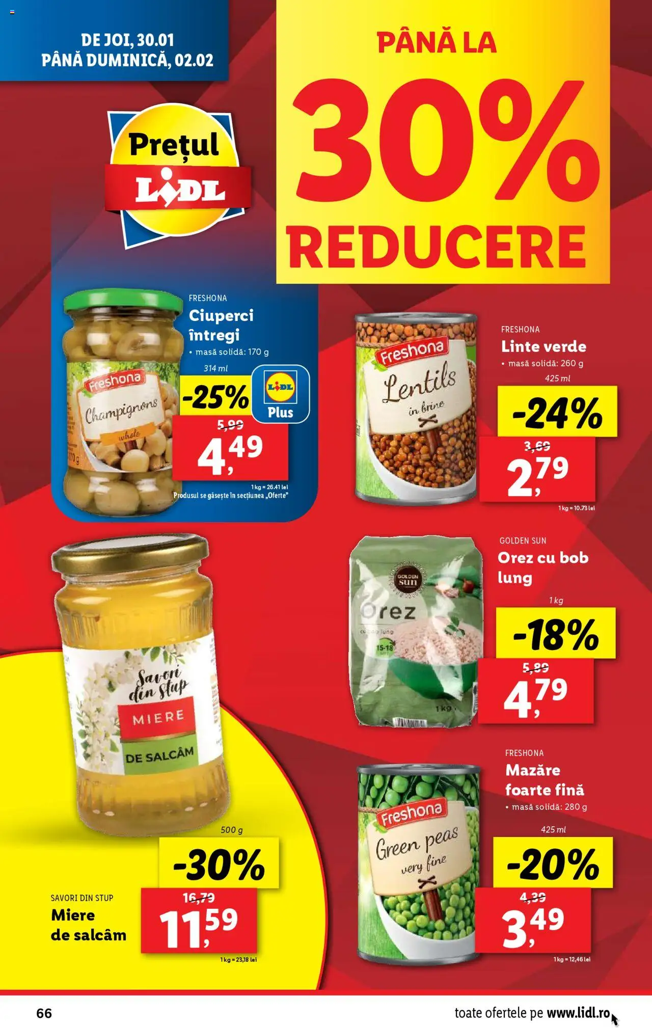 Catalog LIDL 27 Ianuarie - 2 Februarie 2025 | Pagina 66 | Produse: Mazăre, Masă, Ciuperci, Orez