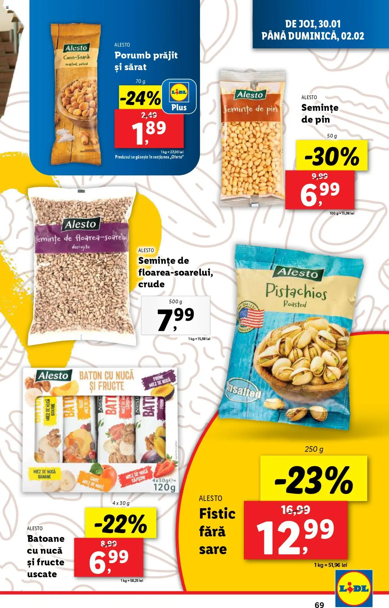 Catalog LIDL 27 Ianuarie - 2 Februarie 2025 | Pagina 69 | Produse: Semințe, Fistic, Căpșuni, Fructe