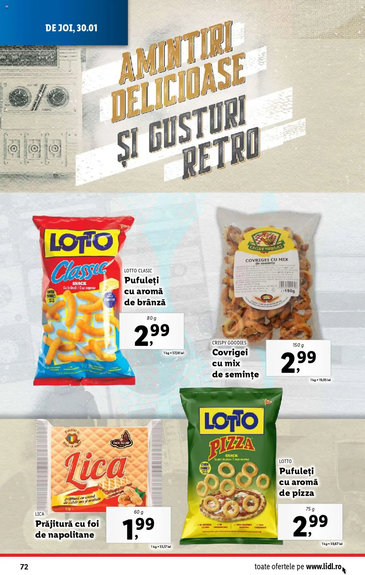 Catalog LIDL 27 Ianuarie - 2 Februarie 2025 | Pagina 72 | Produse: Arahide, Napolitane, Pufuleți, Zahăr