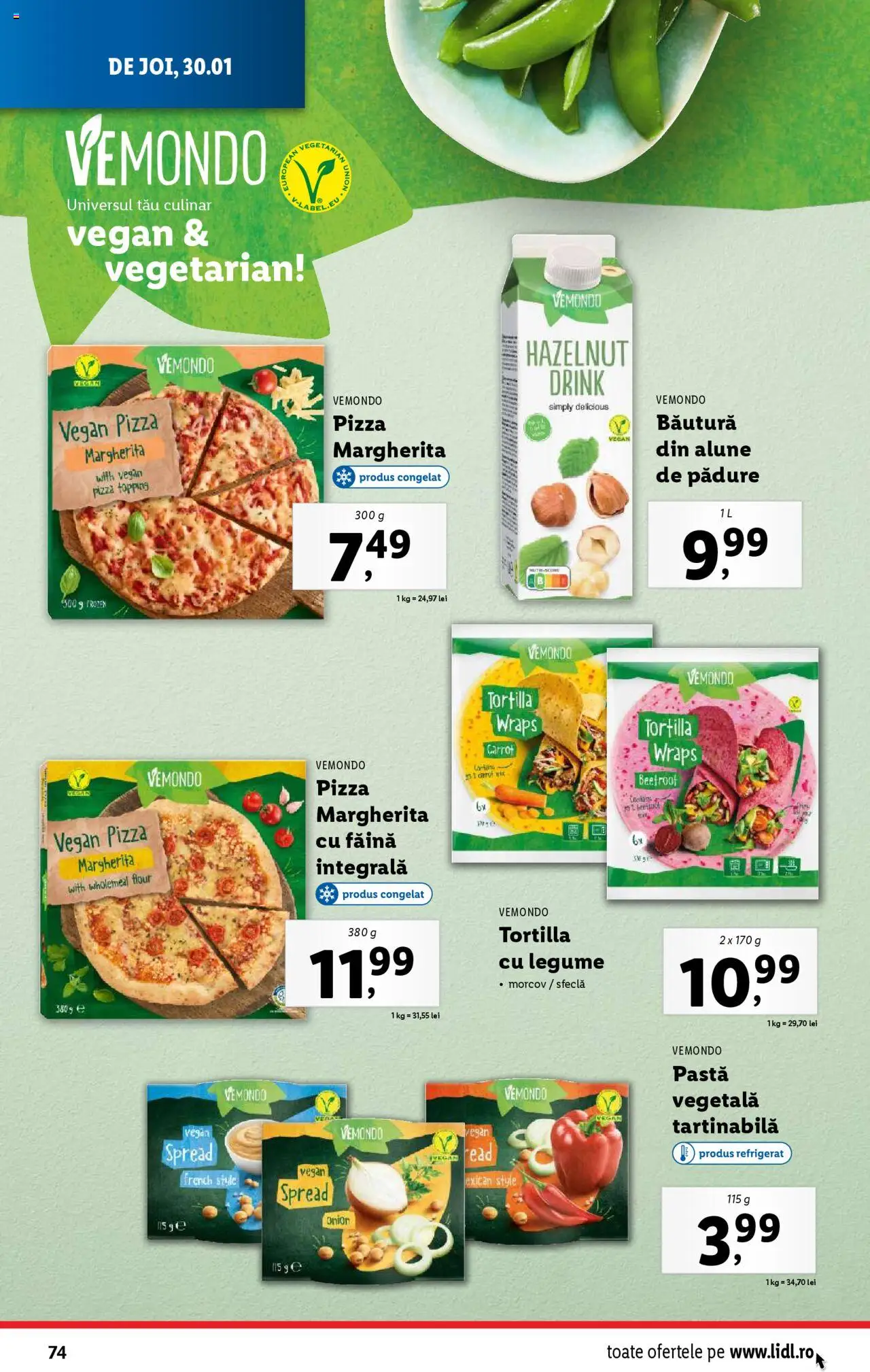 Catalog LIDL 27 Ianuarie - 2 Februarie 2025 | Pagina 74 | Produse: Alune, Pizza, Legume, Sfeclă