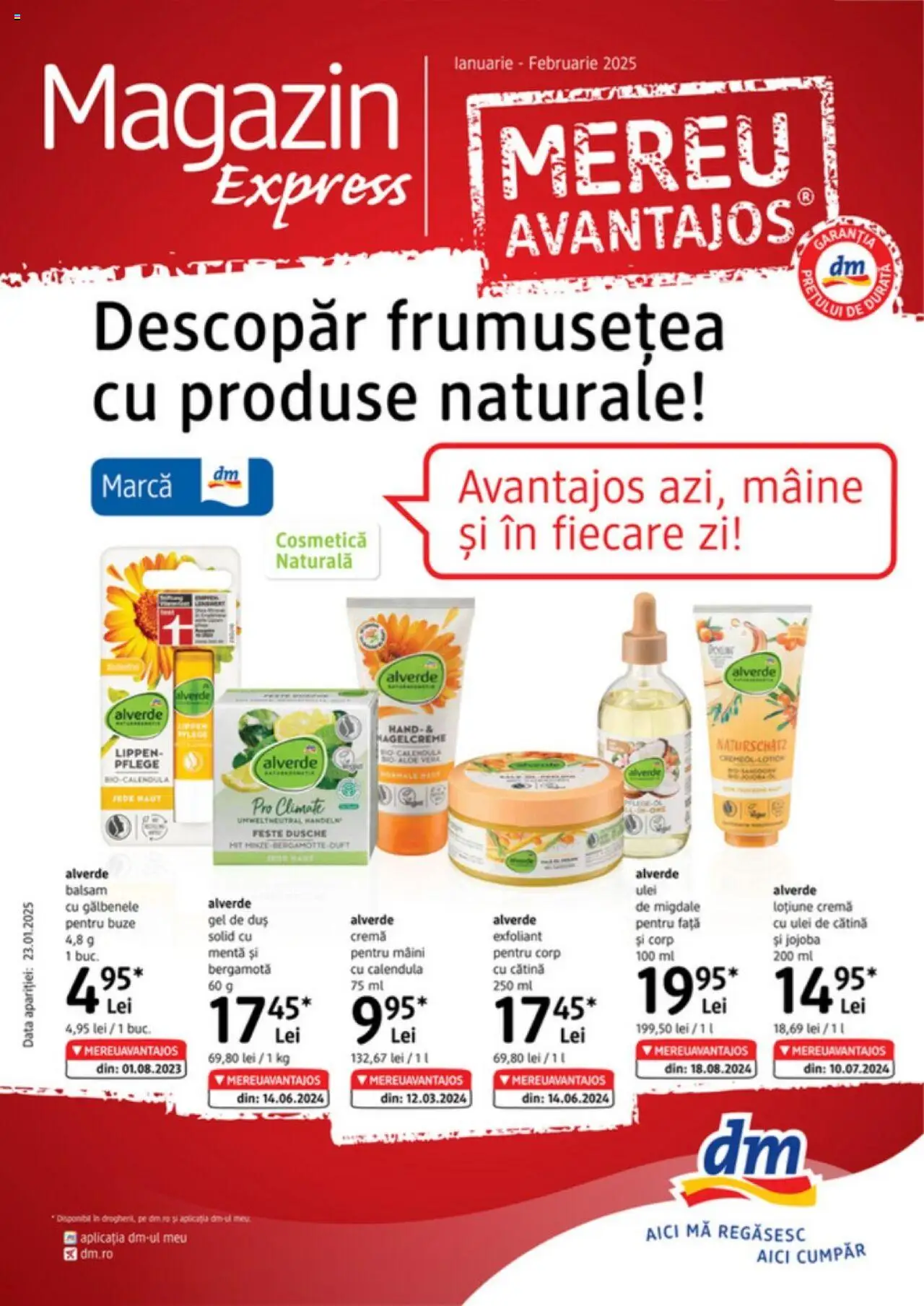 Catalog DM Drogerie Markt 23 Ianuarie - 18 Februarie 2025 | Pagina 1 | Produse: Exfoliant, Migdale, Balsam, Gel de duș