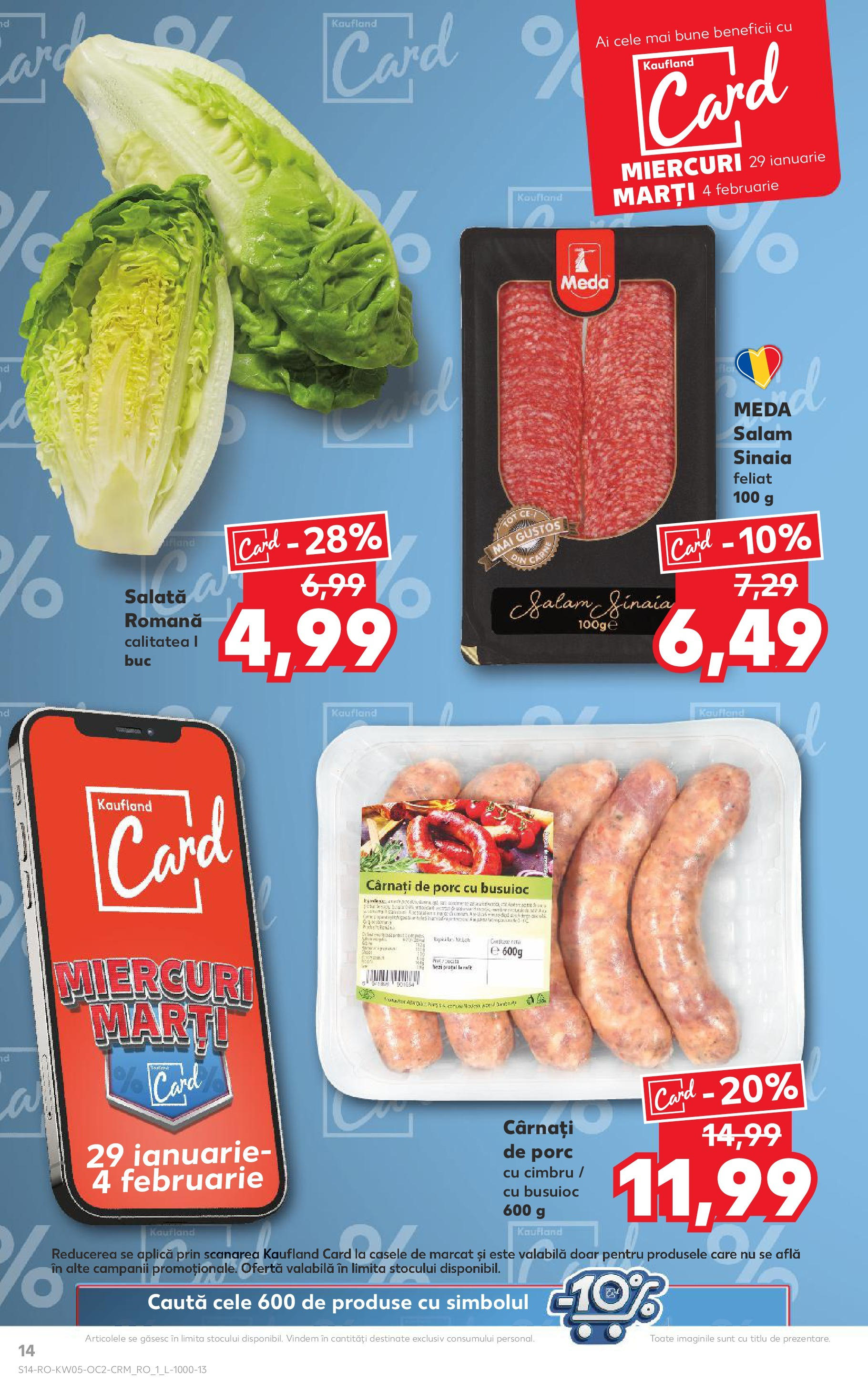 Catalog Kaufland 29 Ianuarie - 4 Februarie 2025 | Pagina 14 | Produse: Salam, Salată, Cârnați