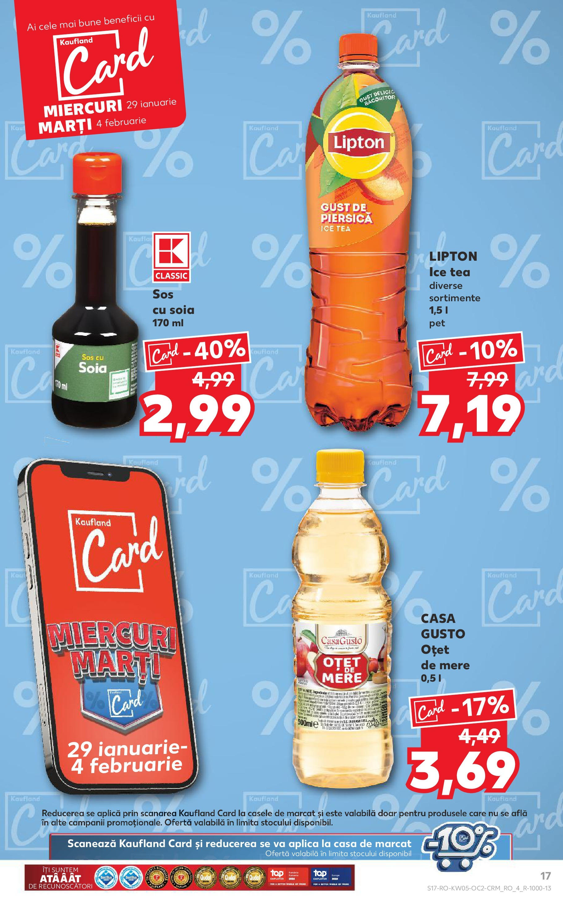Catalog Kaufland 29 Ianuarie - 4 Februarie 2025 | Pagina 17 | Produse: Piersică, Oțet, Ice tea, Sos