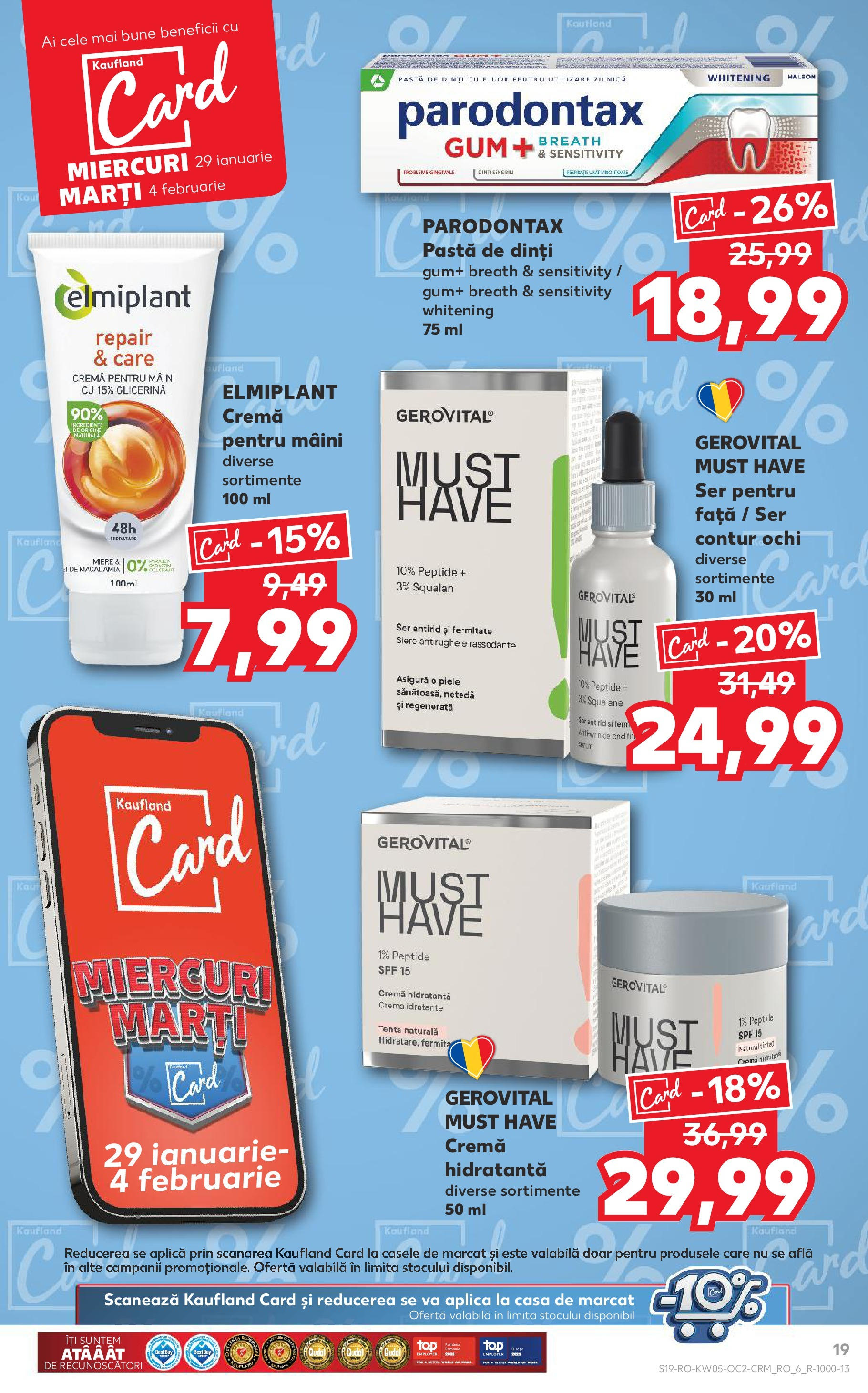 Catalog Kaufland 29 Ianuarie - 4 Februarie 2025 | Pagina 19 | Produse: Cremă, Pastă de dinți