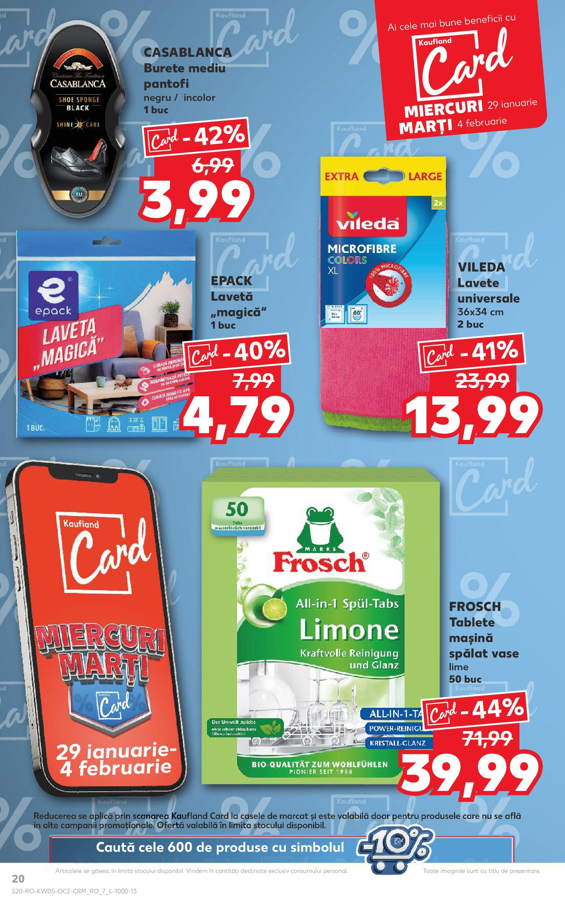 Catalog Kaufland 29 Ianuarie - 4 Februarie 2025 | Pagina 20 | Produse: Lime, Pantofi, Burete, Lavete