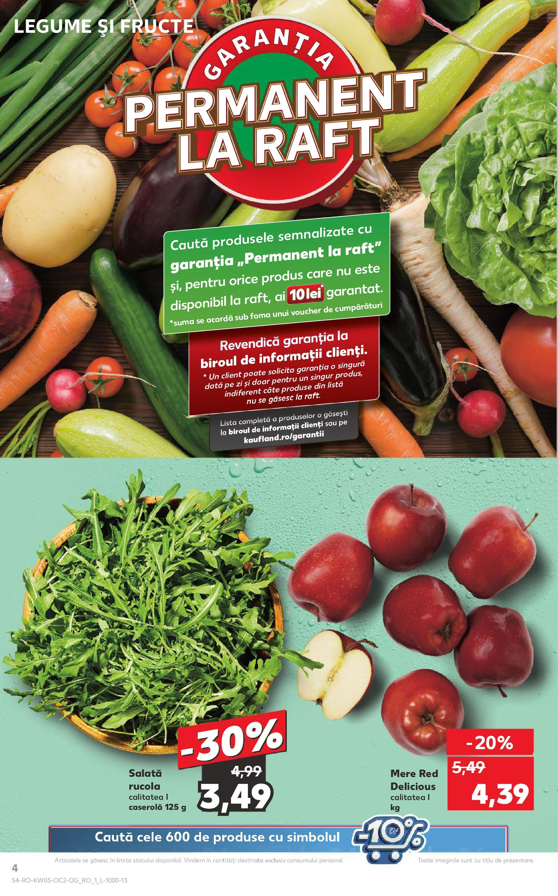 Catalog Kaufland 29 Ianuarie - 4 Februarie 2025 | Pagina 4 | Produse: Raft, Mere, Legume, Fructe